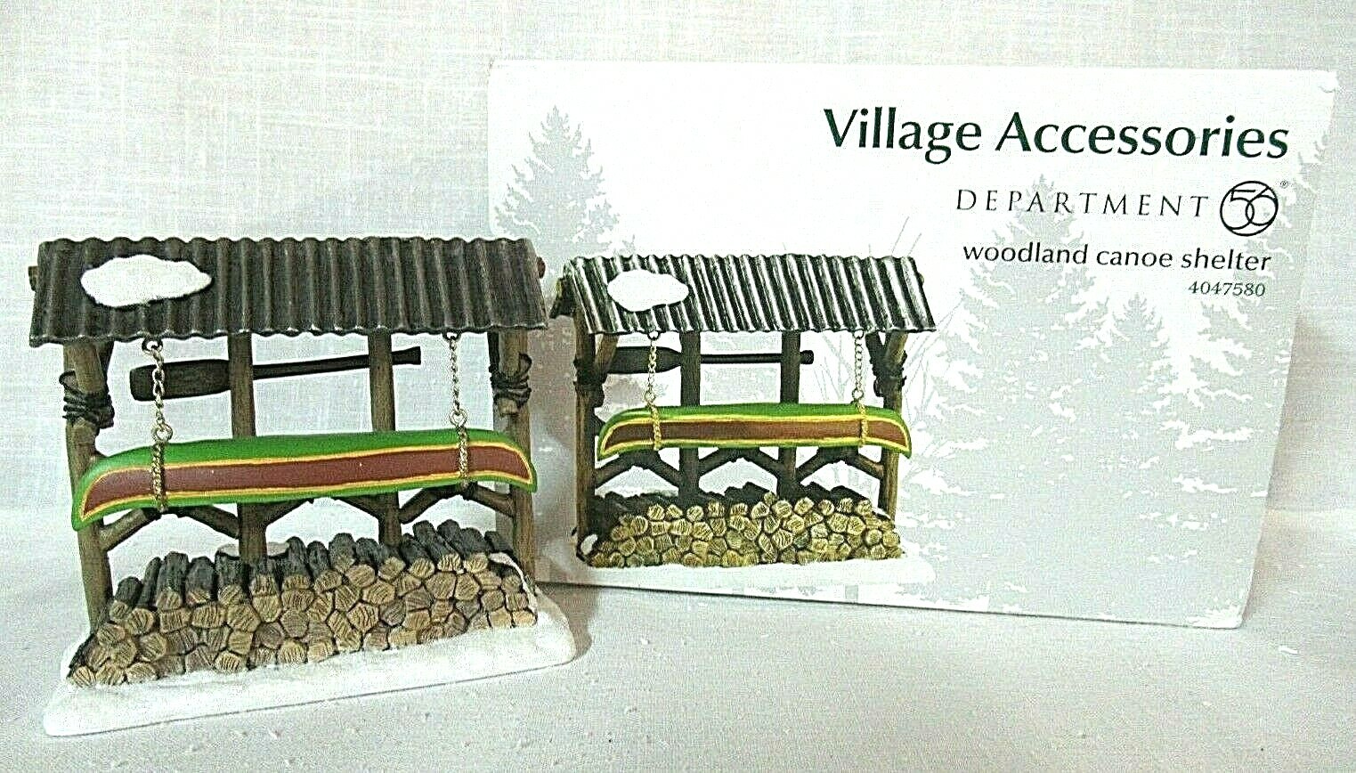 Department 56 Accessory Woodland Canoe Shelter # 4047580
