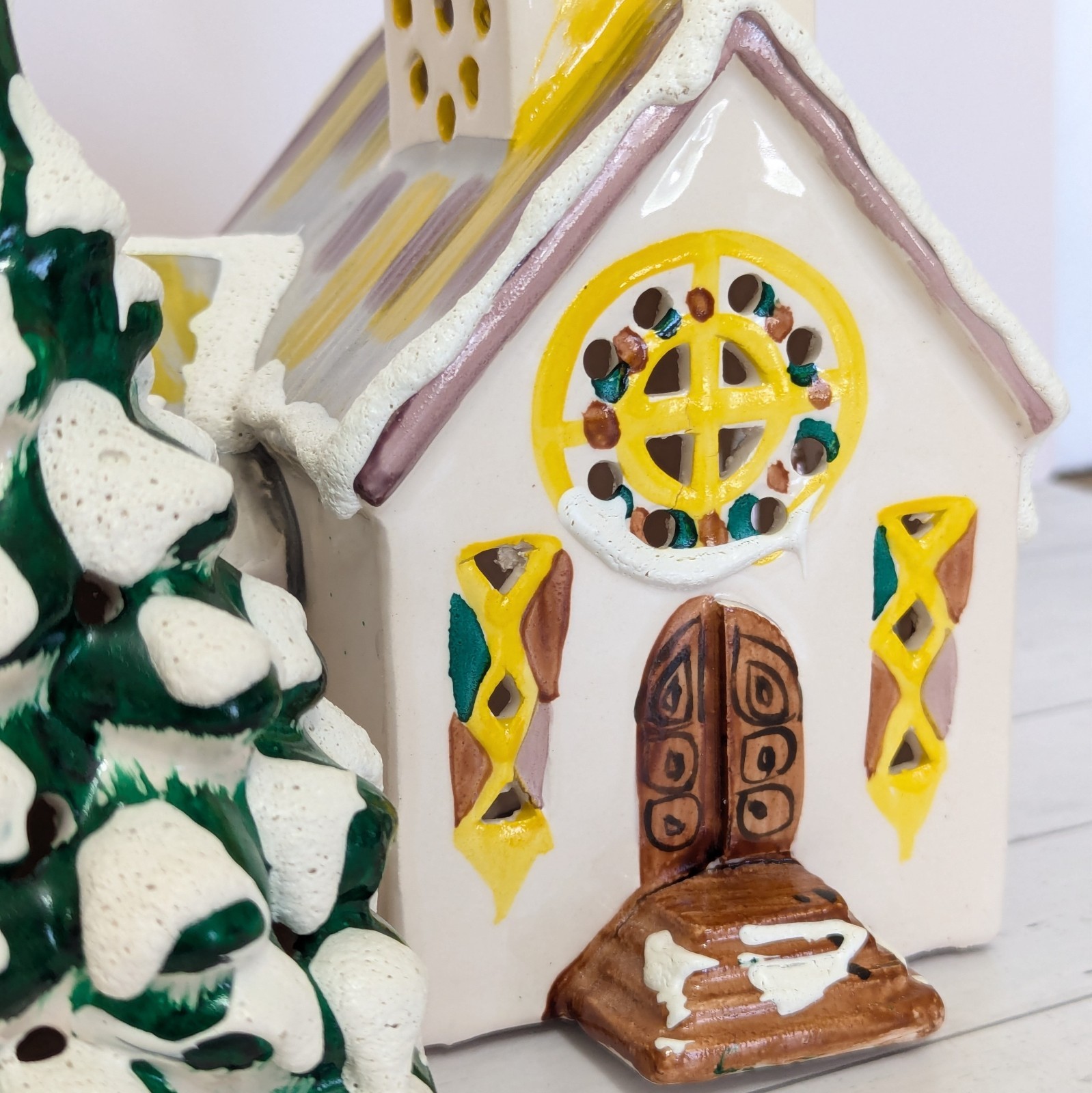 Dept 56 Original 1976 Steepled Church Snow Village 10″ Lighted Building RARE