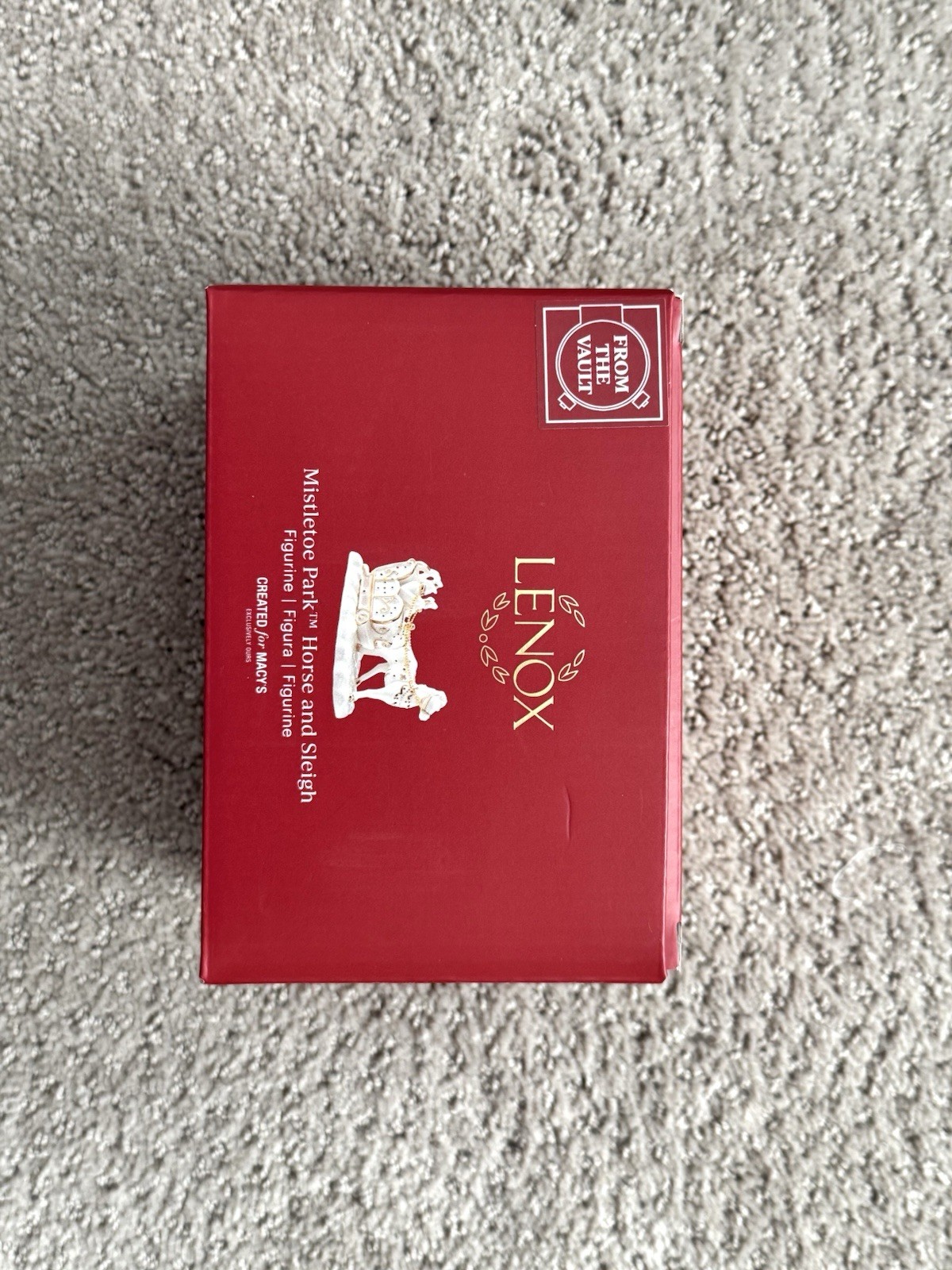LENOX MISTLETOE PARK HORSE and SLEIGH NEW in BOX