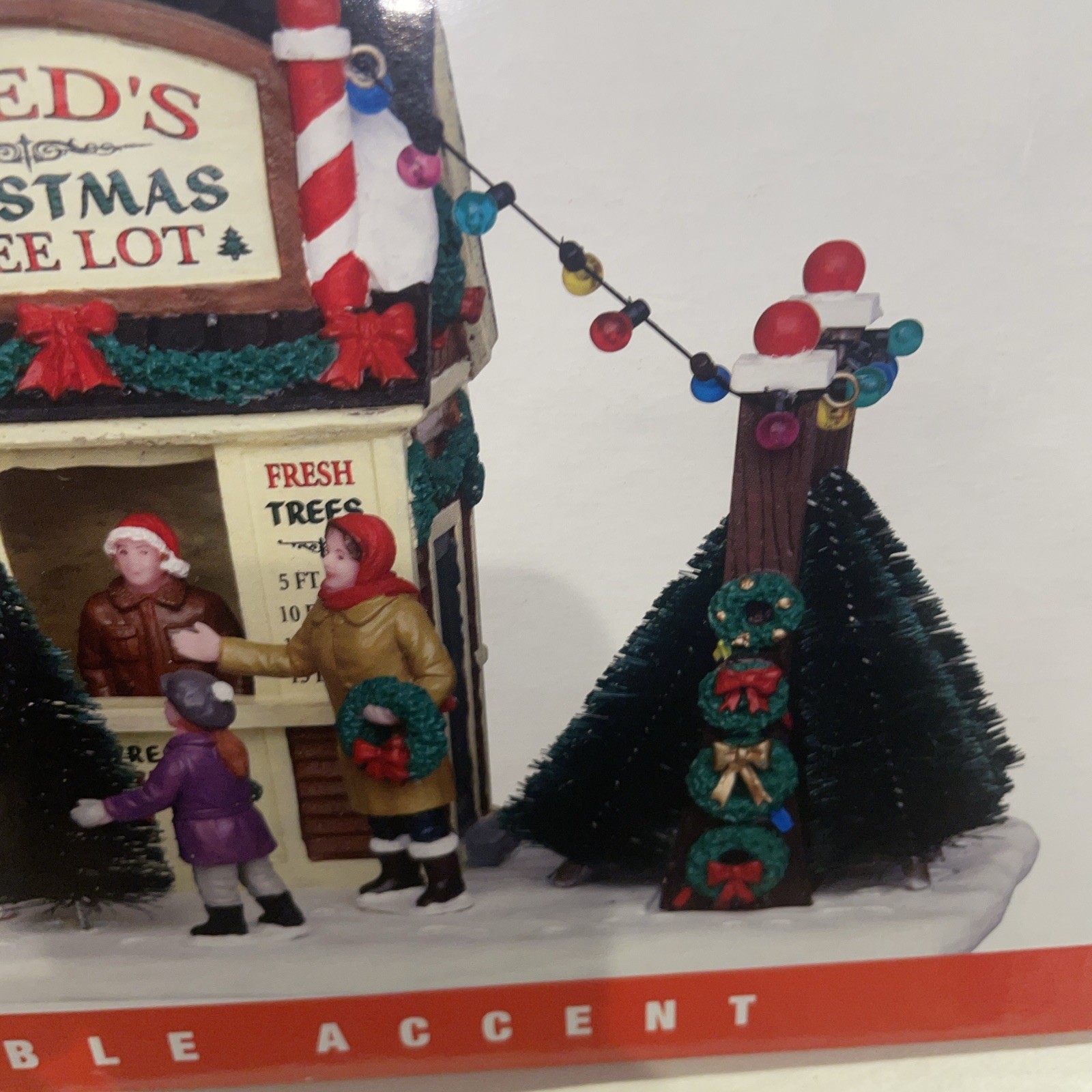 Lemax Fred’s Christmas Tree Lot Coventry Cove Table Accent Unused In Box