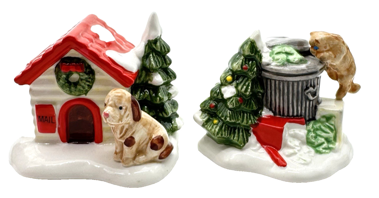 Dept 56 Original Snow Village Cat & Dog Pets Accessories Xmas Retired 51314 Vtg