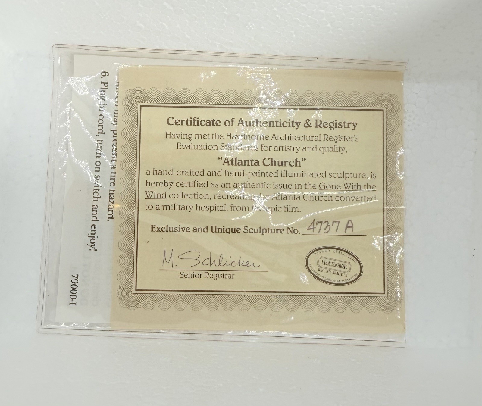 Gone With The Wind 1993 Hawthorne “Atlanta Church” Military Hospital #4737A