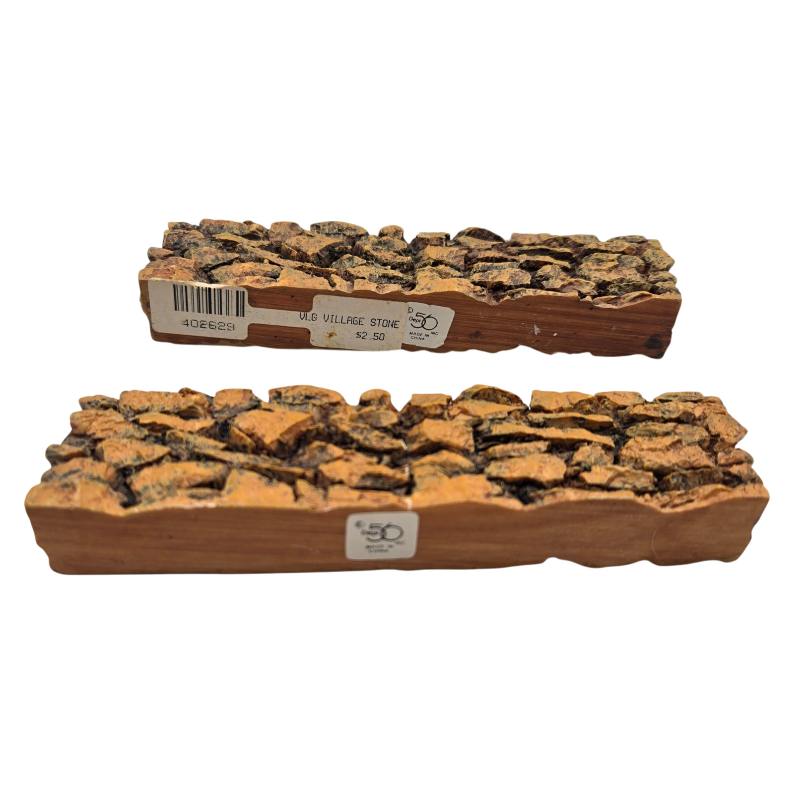 Department 56 2 Curved Bench 2 Straight Wall Stone