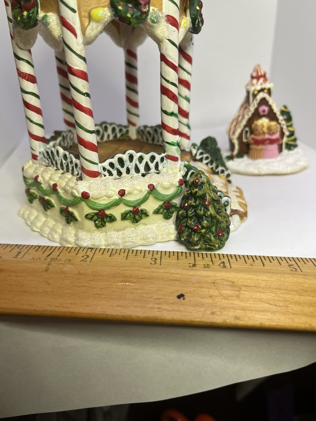 christmas decorations ceramic gingerbread gazebo & house w carolers