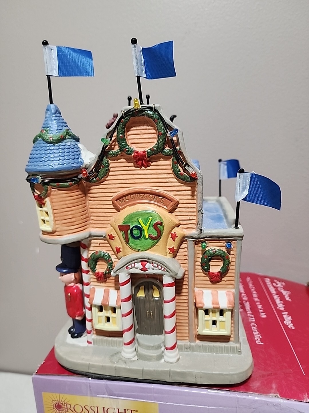 Chrismas Village Toy Store Castle Look Mc’ Gregors Crosslight Read