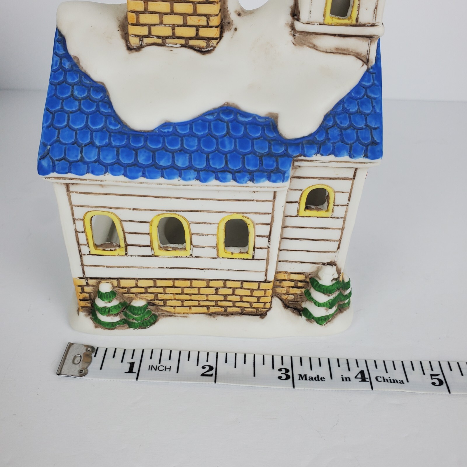 Vintage 1988 Lefton Byron Wood Colonial Village Church Chapel Tea Light Holder