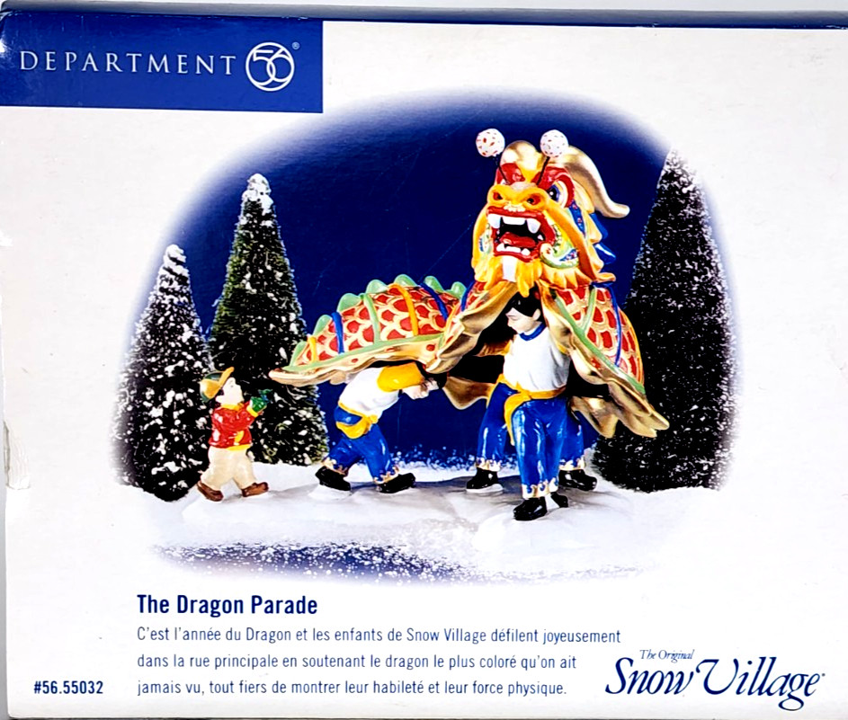 Dept 56 Snow Village Dragon Parade 56.55032 Chinese New Year w Box