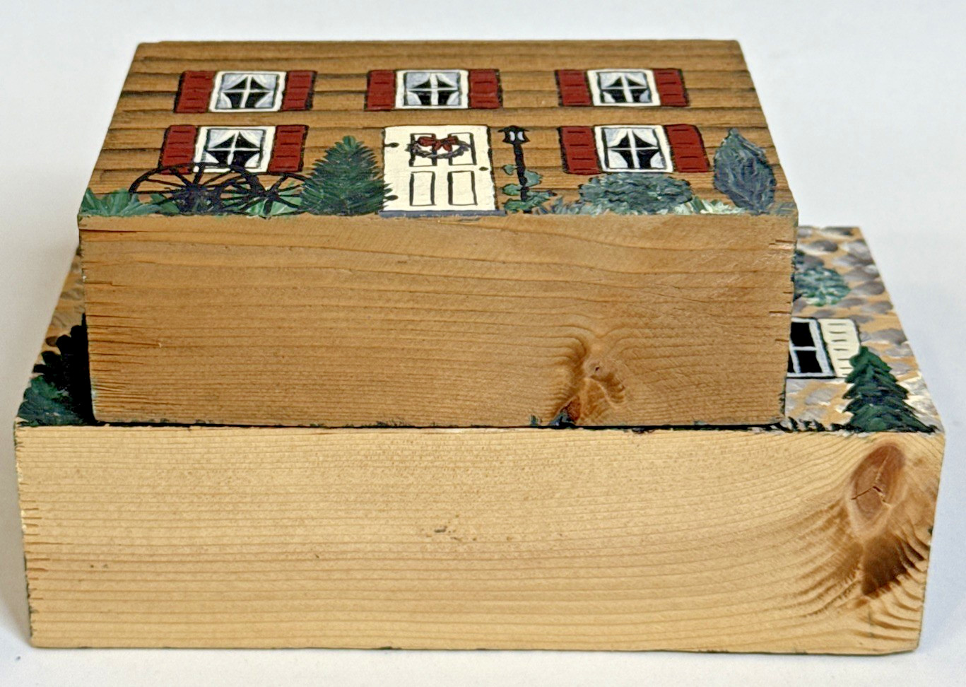 Vintage Hand Painted Houses Set Of 5 Very Detailed