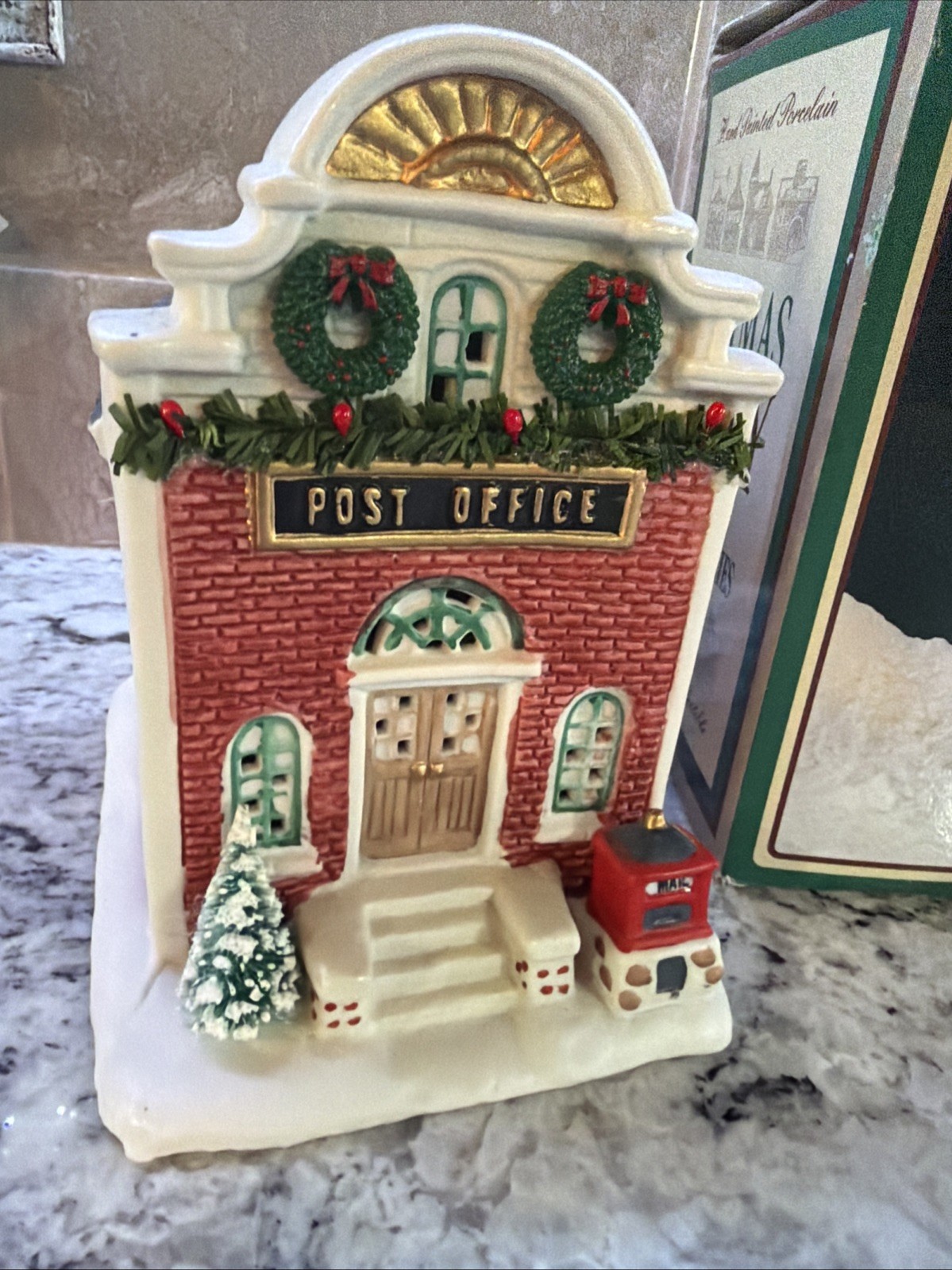 Vintage Christmas Valley Village Season Specialty Post Office 1991 W/Box