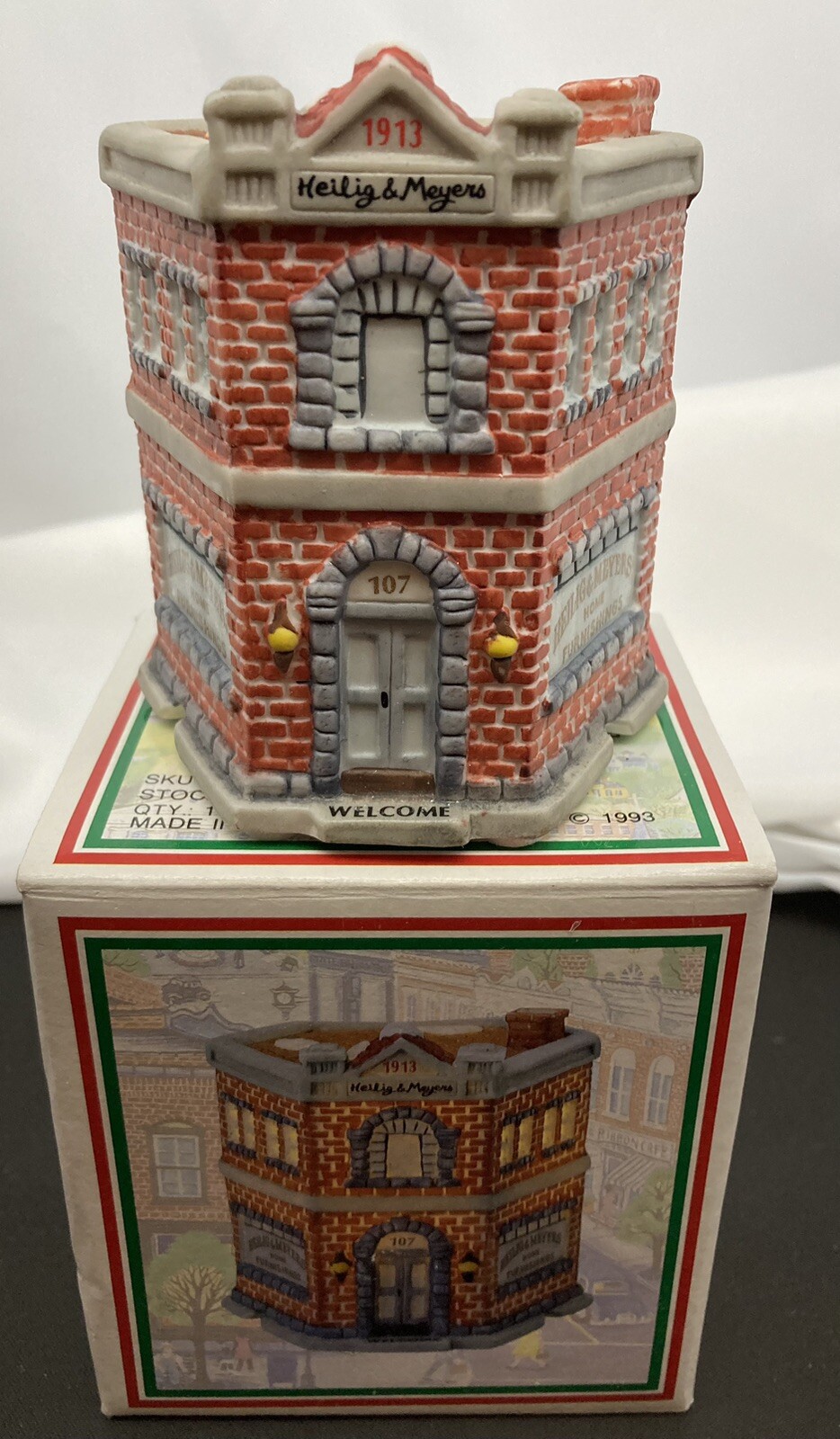 VTG 1993 Set of 5 Home Town America Collection Court House Barber Gem Drugs Cafe