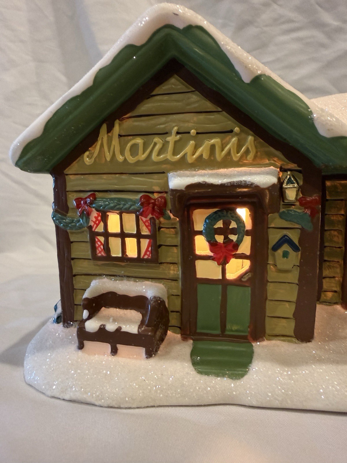 It’s a Wonderful Life Illuminated Village “Martini’s Bar” w/ Bedford Falls Sign