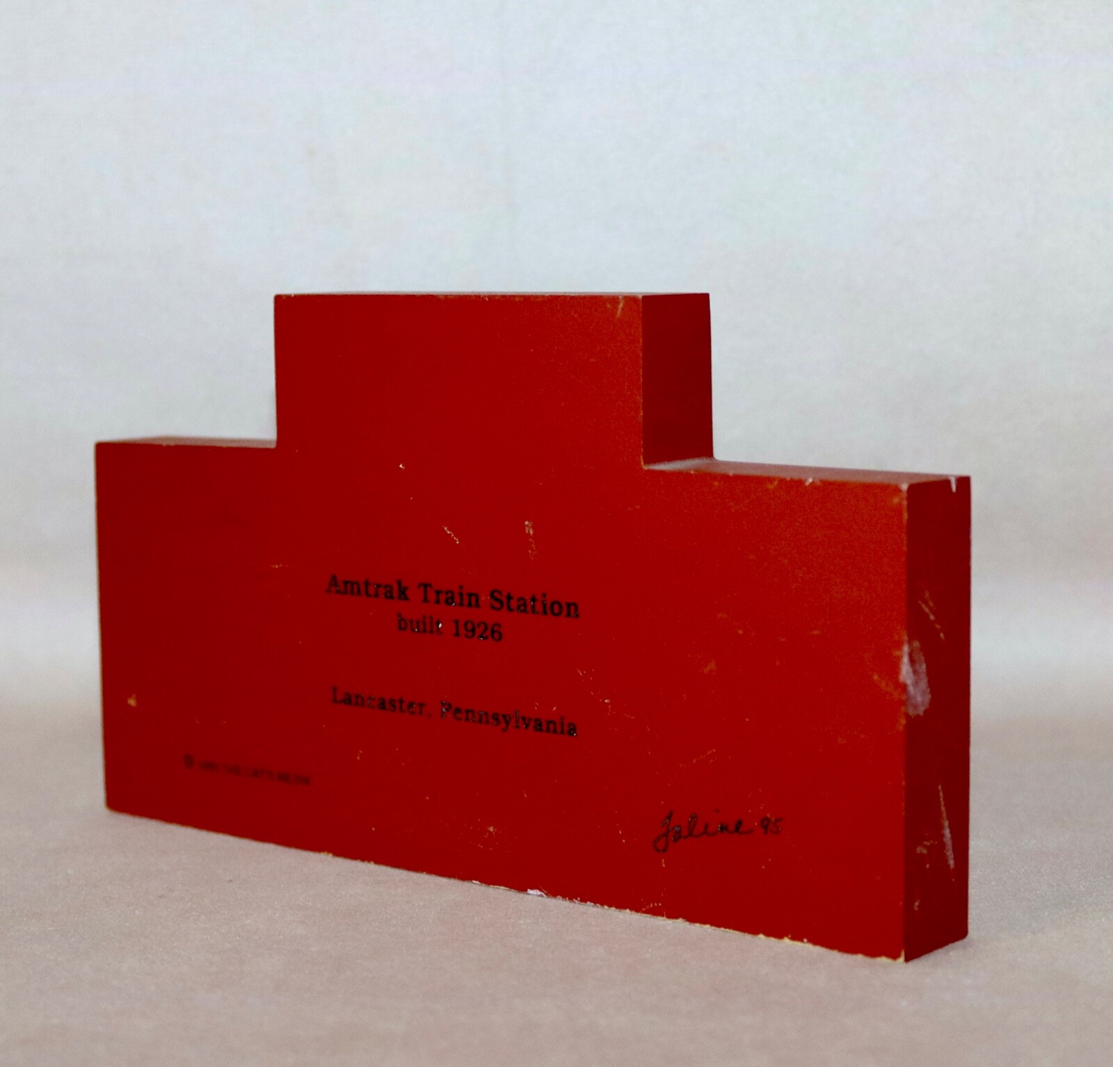 Amtrak Train Station ~ Faline Cat’s Meow 1990 Shelf Sitter Signed ‘90