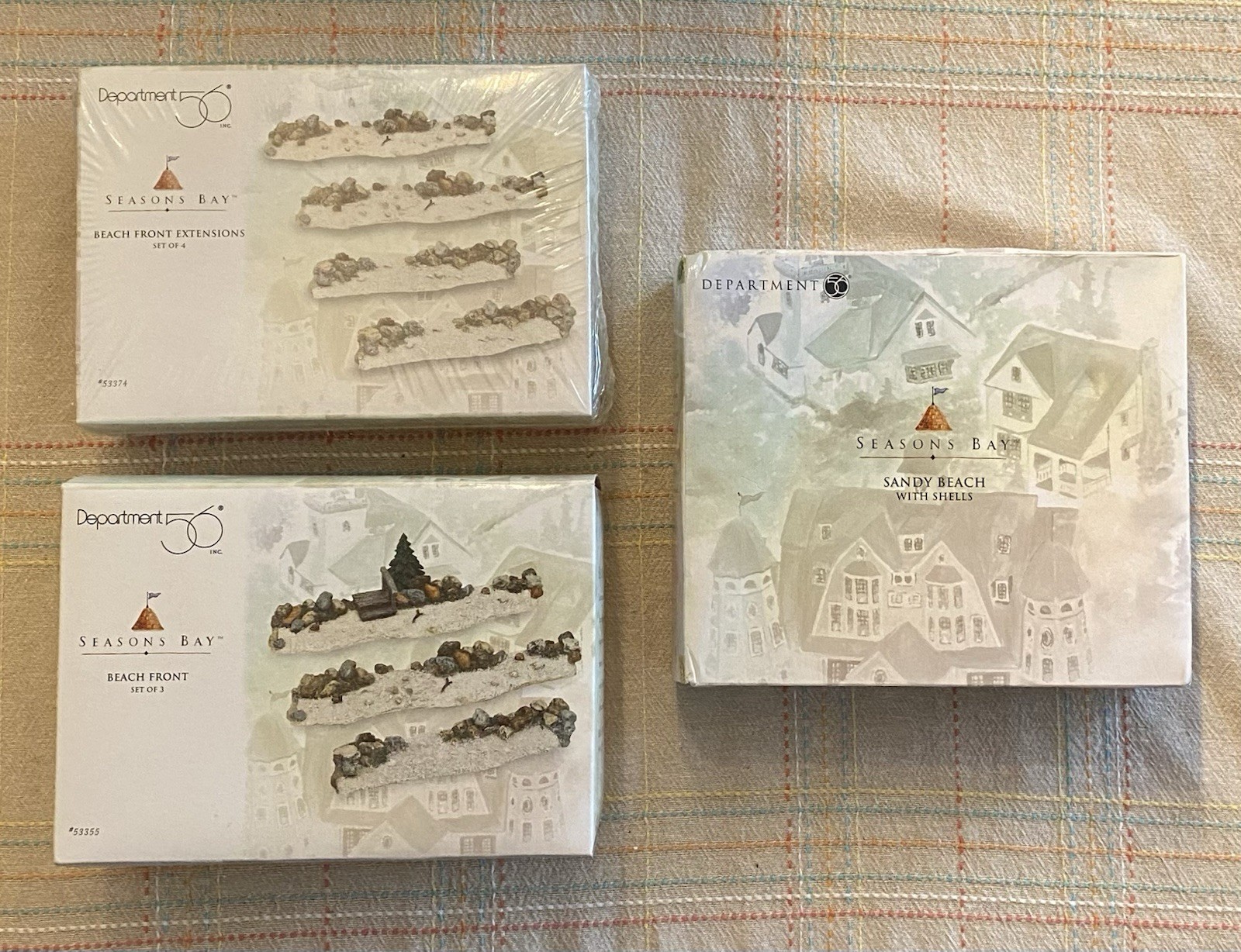 Department 56 Season’s Bay Village Lot Of 3 – Sandy Beach, Beach Front,