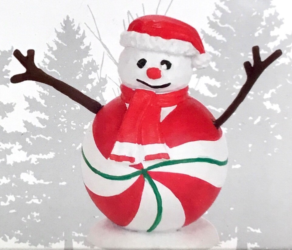 Dept 56 PEPPERMINT SNOWMAN 4057595 Village Accessories DEPARTMENT D56 New