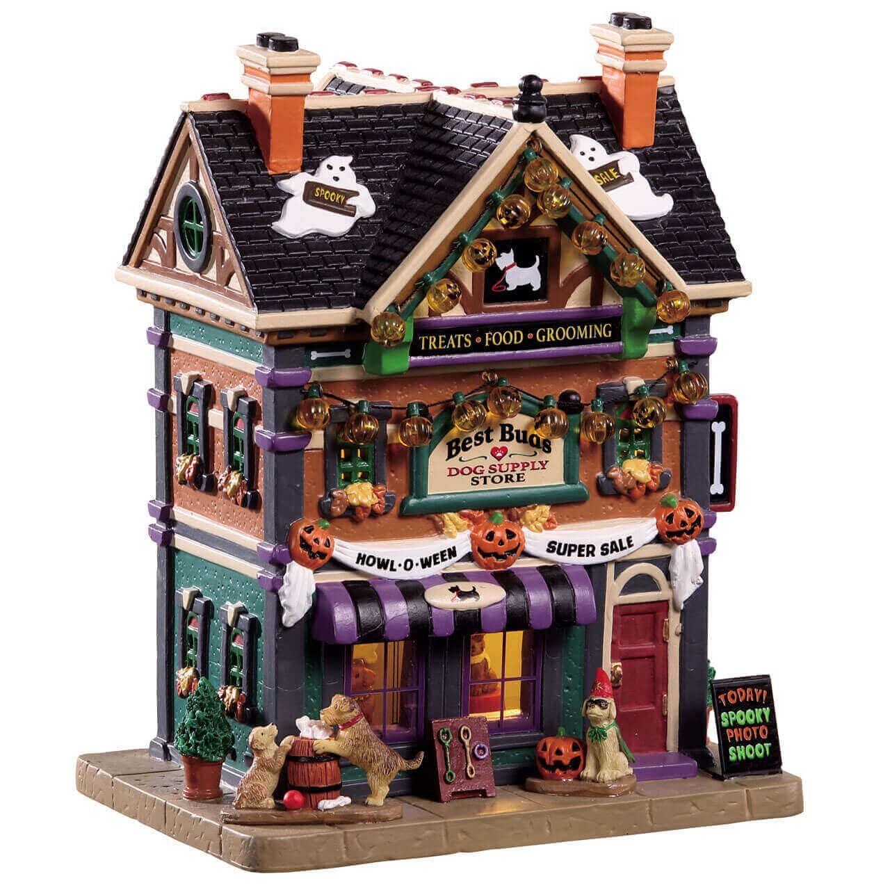 Lemax Spooky Town Lighted Building Multicolor Sculpture With LED Cord 2019