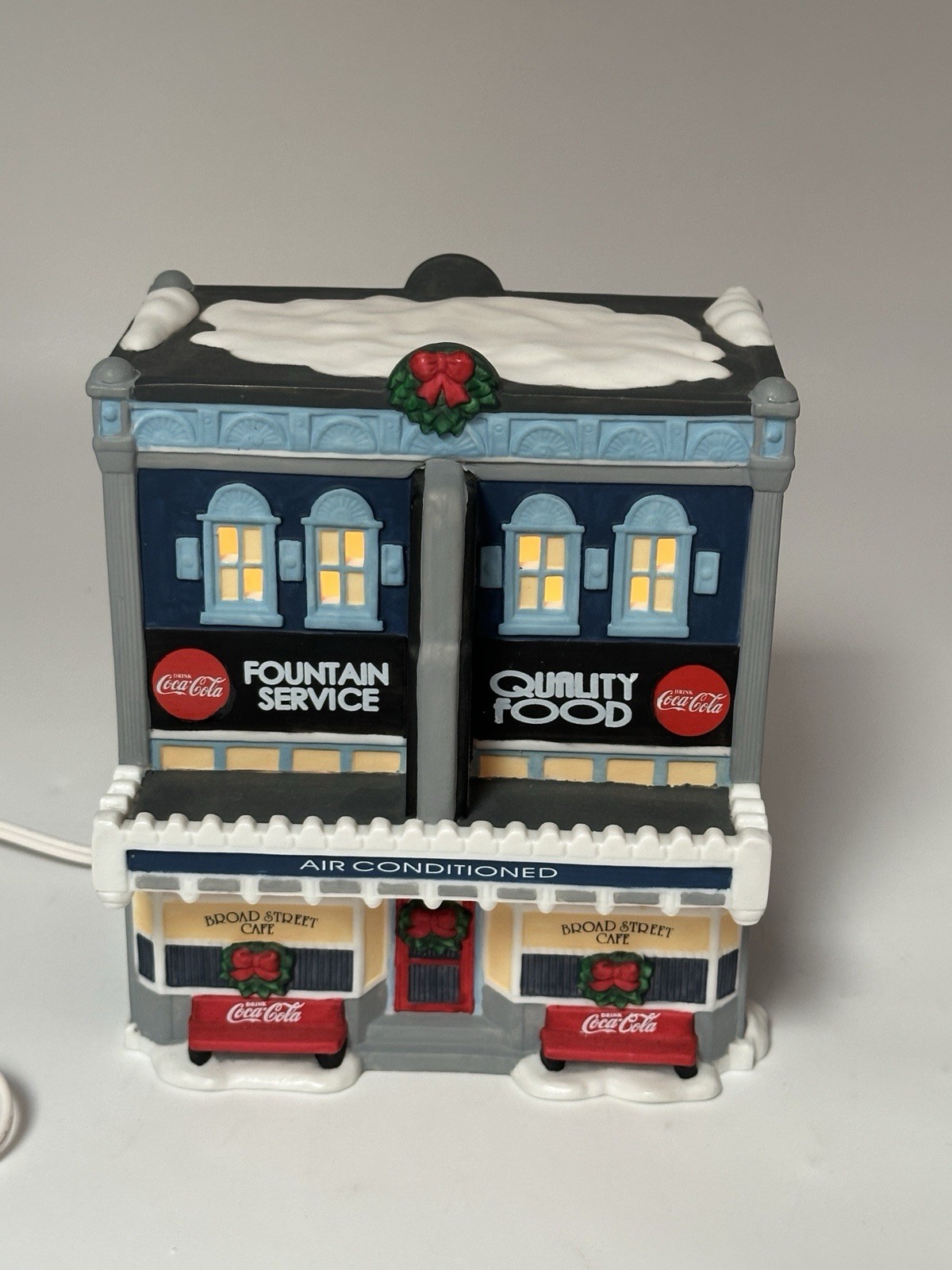 Coca Cola Town Square Collection Broad Street Cafe Lighted Building