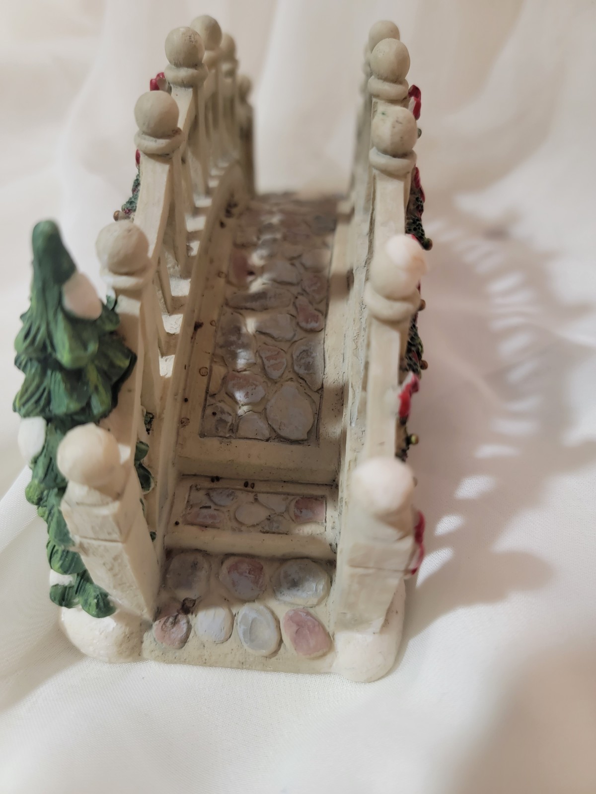 Christmas Village Square Cobblestone Bridge Bedford Falls Style 7″ in length