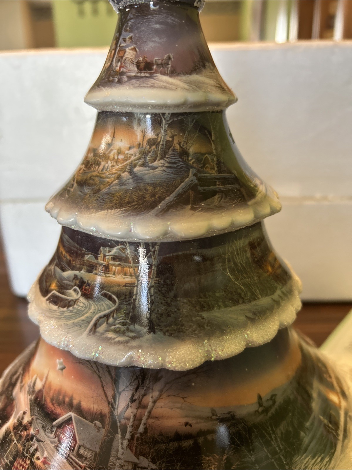 Bradford Terry Redlin’s “Holiday Retreat” Heriloom Porcelain Illuminated Tree