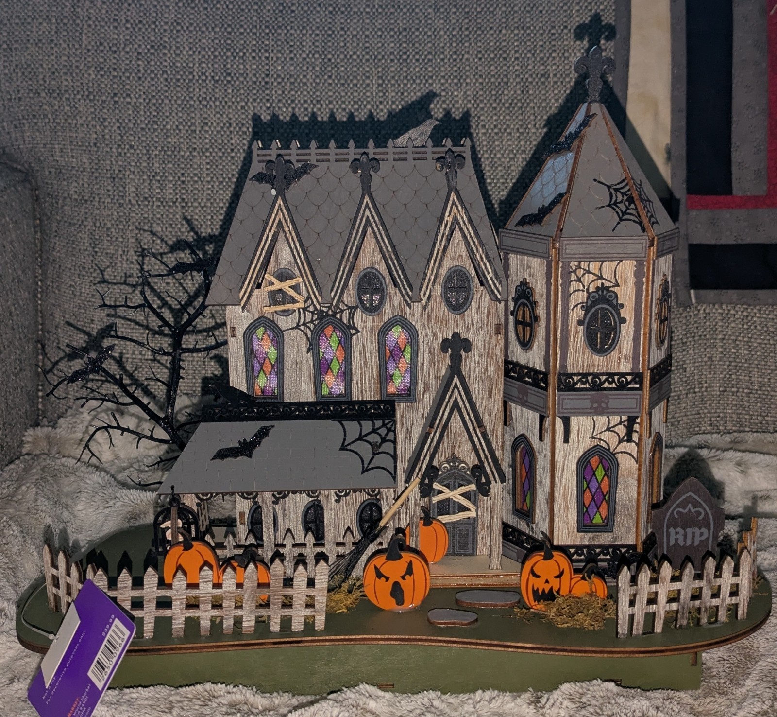World Market Laser-Cut LED Wooden “Macabre Manor” Haunted House Halloween