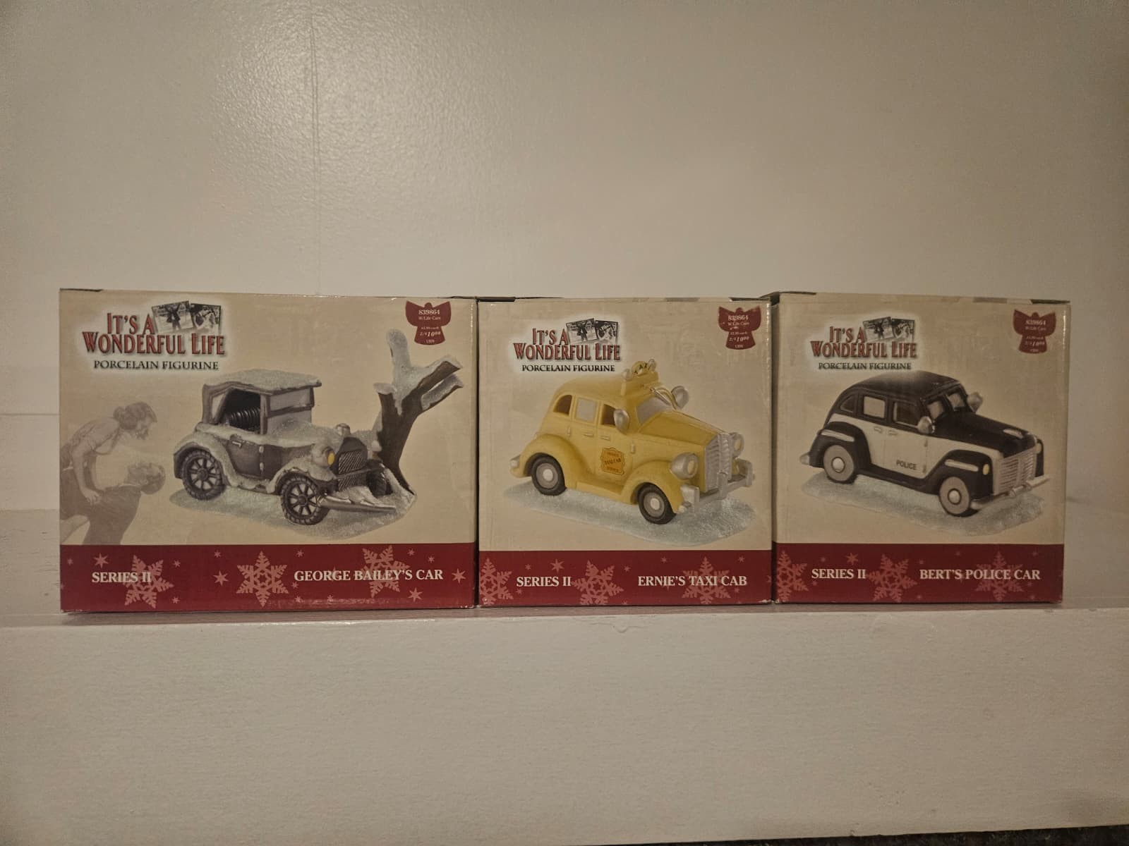 It’s a Wonderful Life George Bailey’s Car, Ernie’s Taxi Cab & Bert’s Police Car
