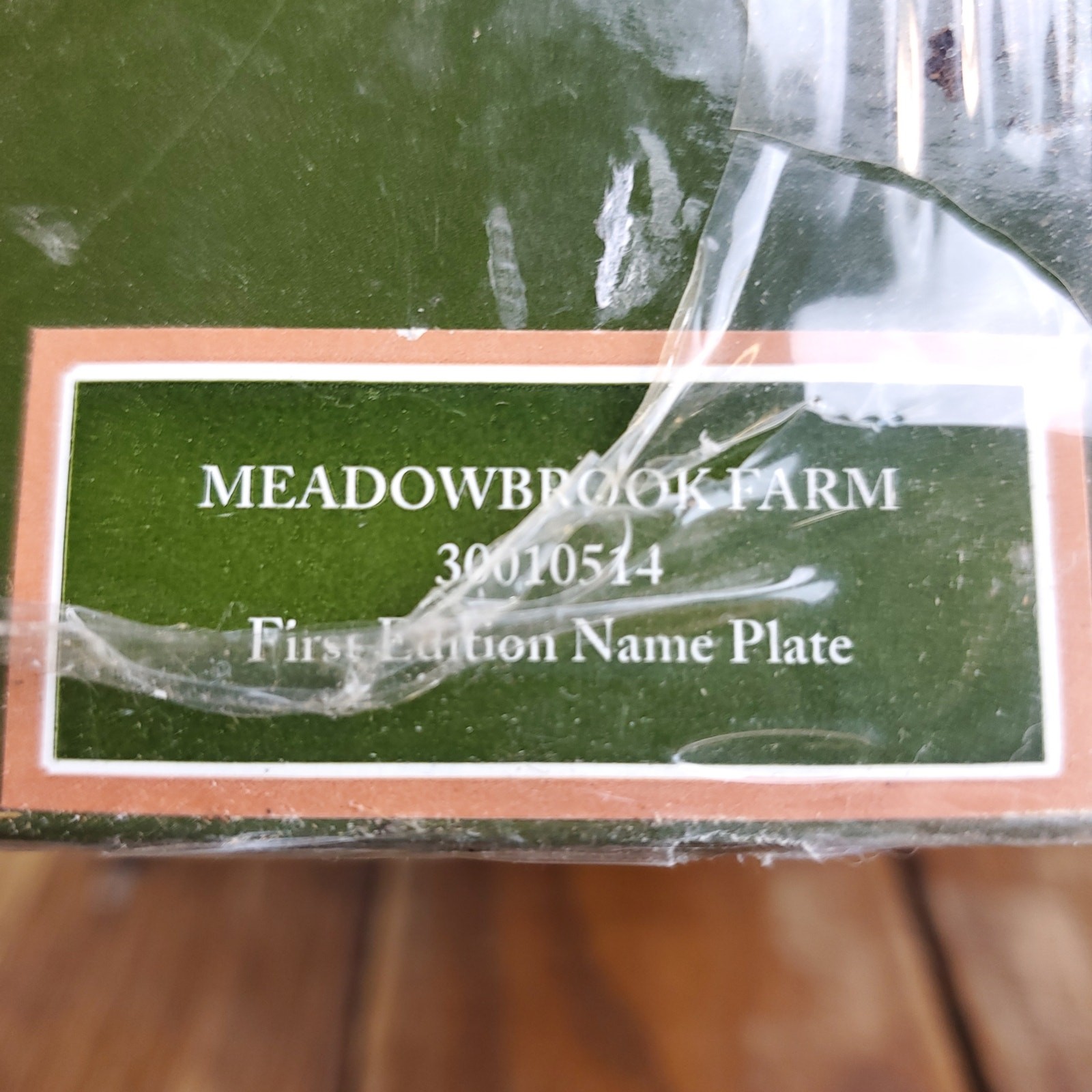 Lang and Wise Meadowbrook Farm First Edition Name Plate 30010514 Sealed
