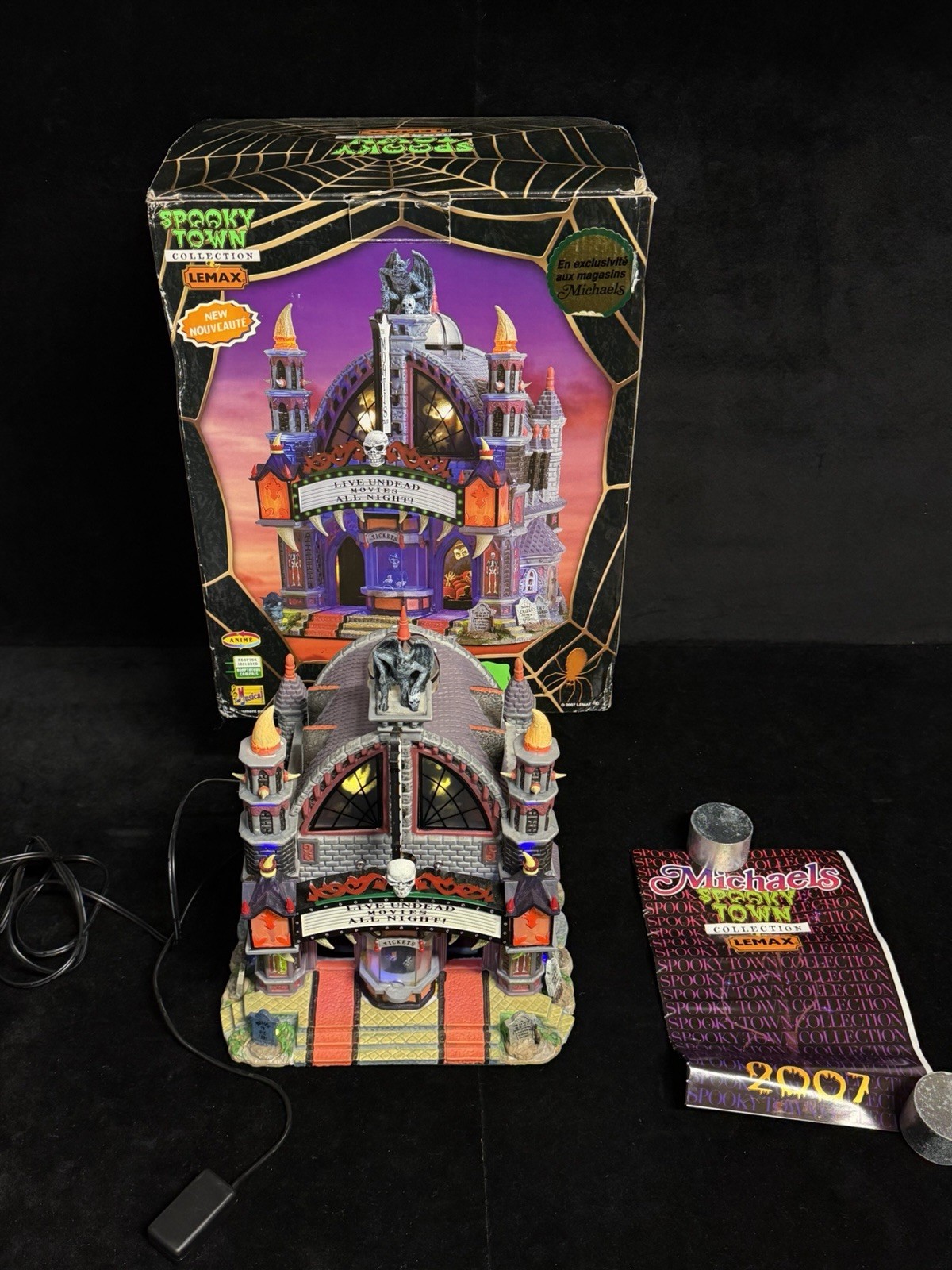 Lemax Spooky Town MORTIS THEATER 2007 Holloween Lighted & Animated Works