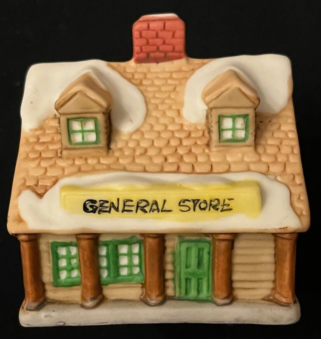 Set of 7 Dept 56 NE Village Hand-Painted Bisque Lite-Up Ornaments with Clips