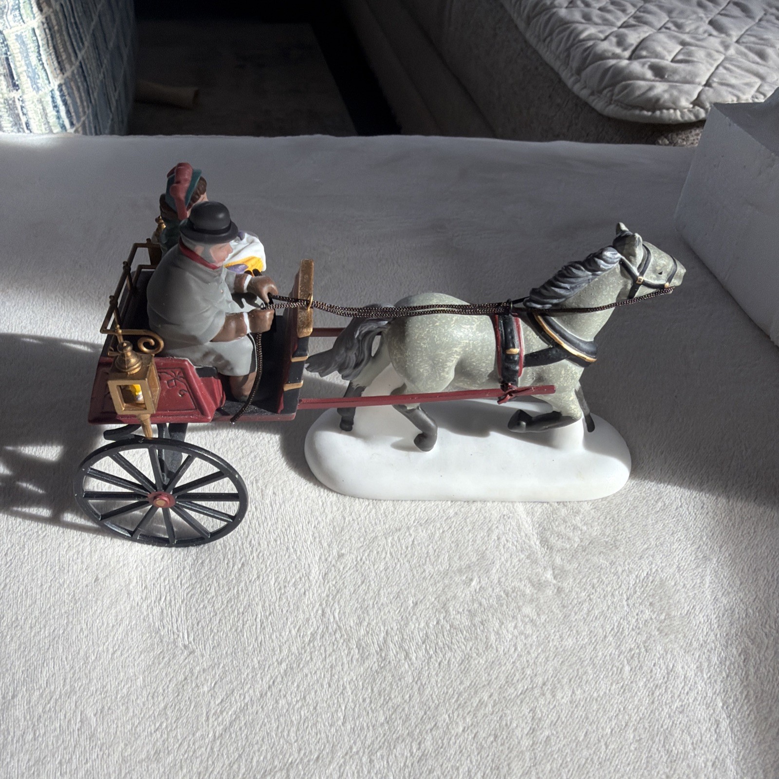 Dept 56 Red Christmas Sulky #58401 Heritage Village Collection In Original Box