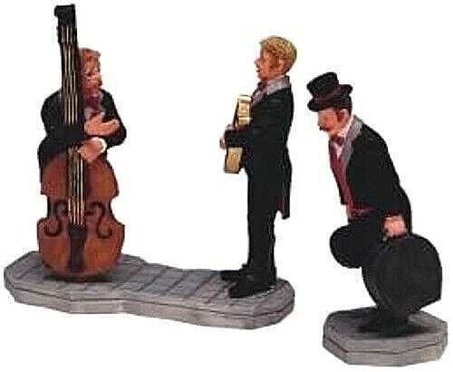 Lemax 32659 MUSICIAN ARRIVING Set 2 Figurines Christmas Village Figure Retired R