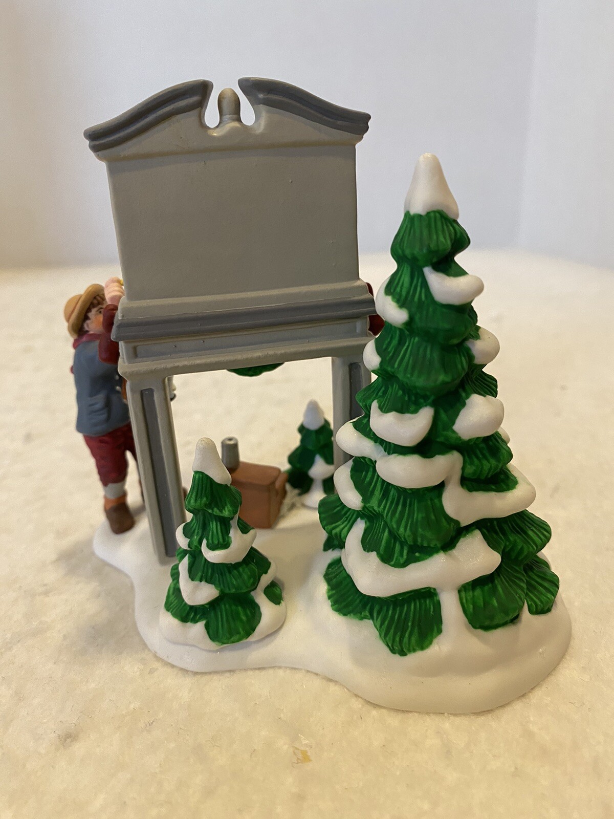 Vintage Dept 56 New England Village Sign Fresh Paint Boy 56592 5659-2 MIB