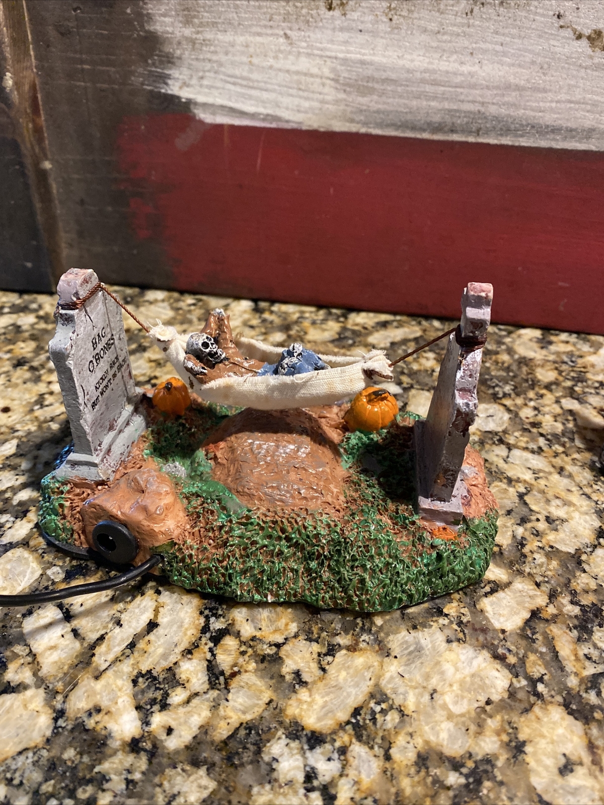 Lemax 24461 BAG O’BONES Spooky Town Animated Plus Three Other Accessories