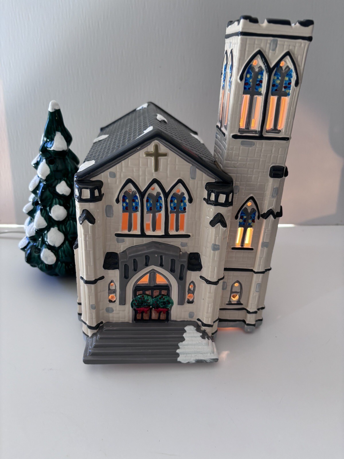🌲VINTAGE DEPT 56 SNOW VILLAGE LIGHTED “CATHEDRAL” 1987 Christmas