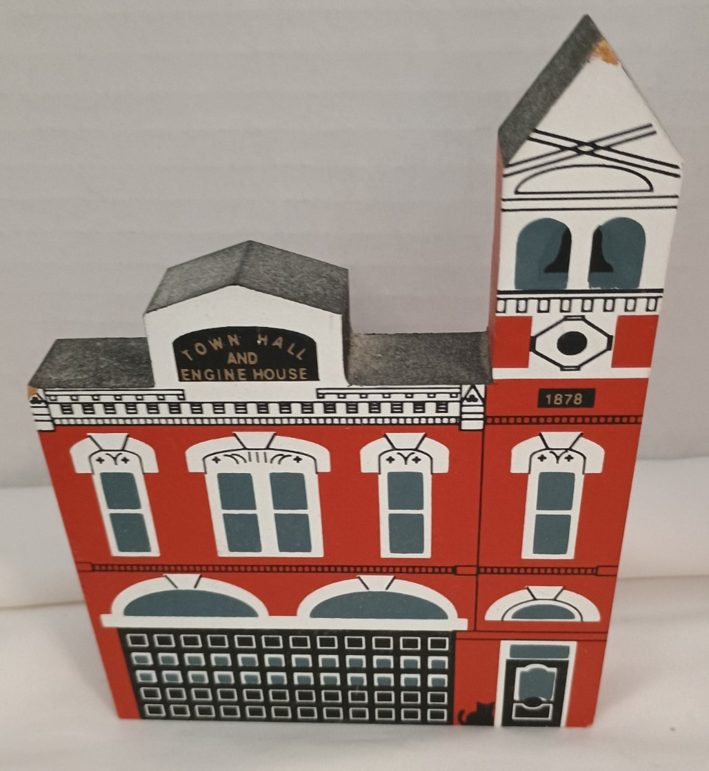 THE CAT’S MEOW VILLAGE MIXED WOOD HOME BUILDINGS + MORE LOT Of 7 SIGNED