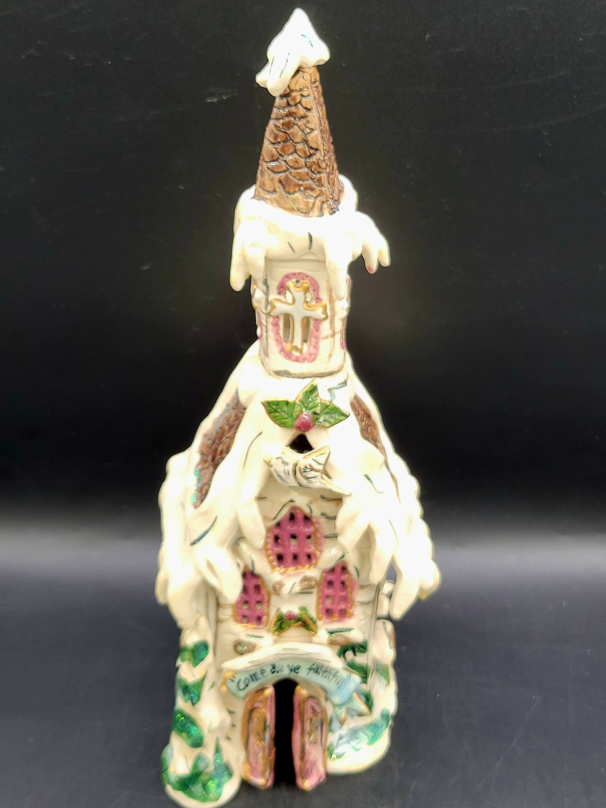 Blue Sky Clayworks Heather Goldminc Christmas Nativity Village Church VTG 2000