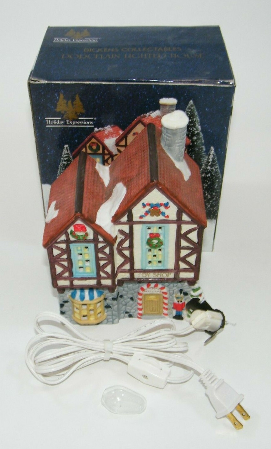 DICKENS COLLECTABLES TOY SHOP LIGHTED CHRISTMAS VILLAGE
