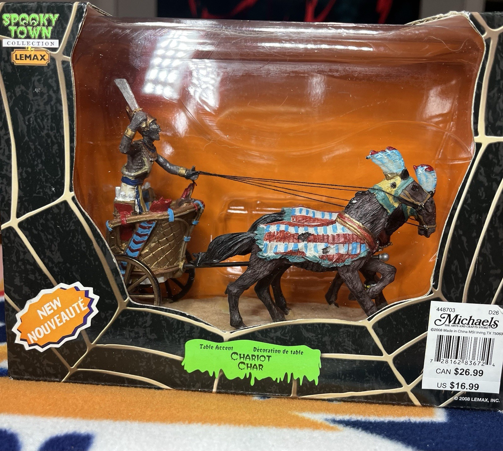 LEMAX Spooky Town CHARIOT Halloween Egyptian Zombie Horses Parade Halloween