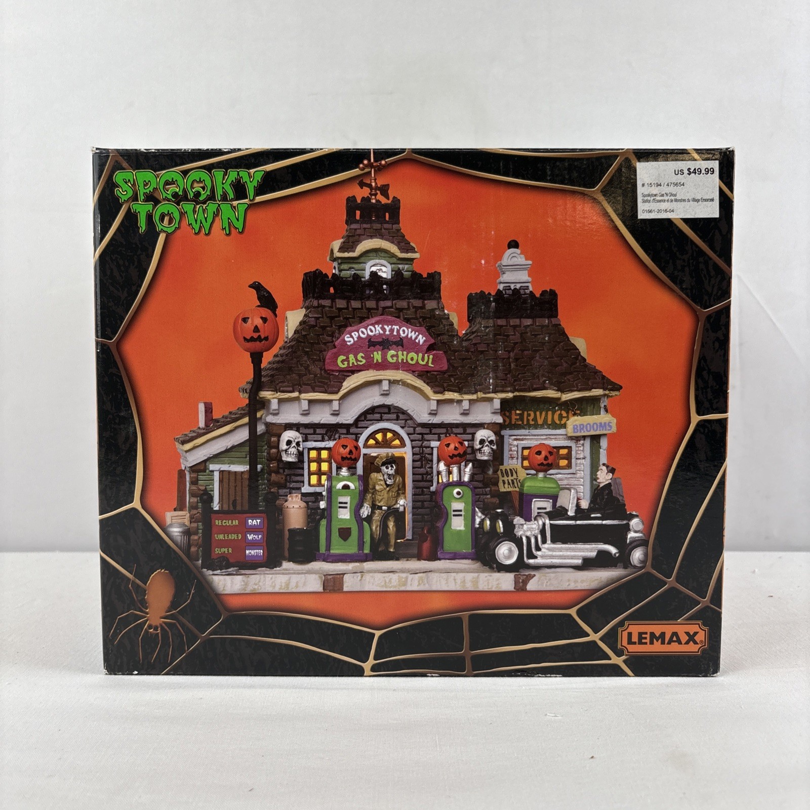Lemax Halloween 2016 Spookytown Gas ‘N Ghoul #15194 NEW In Box