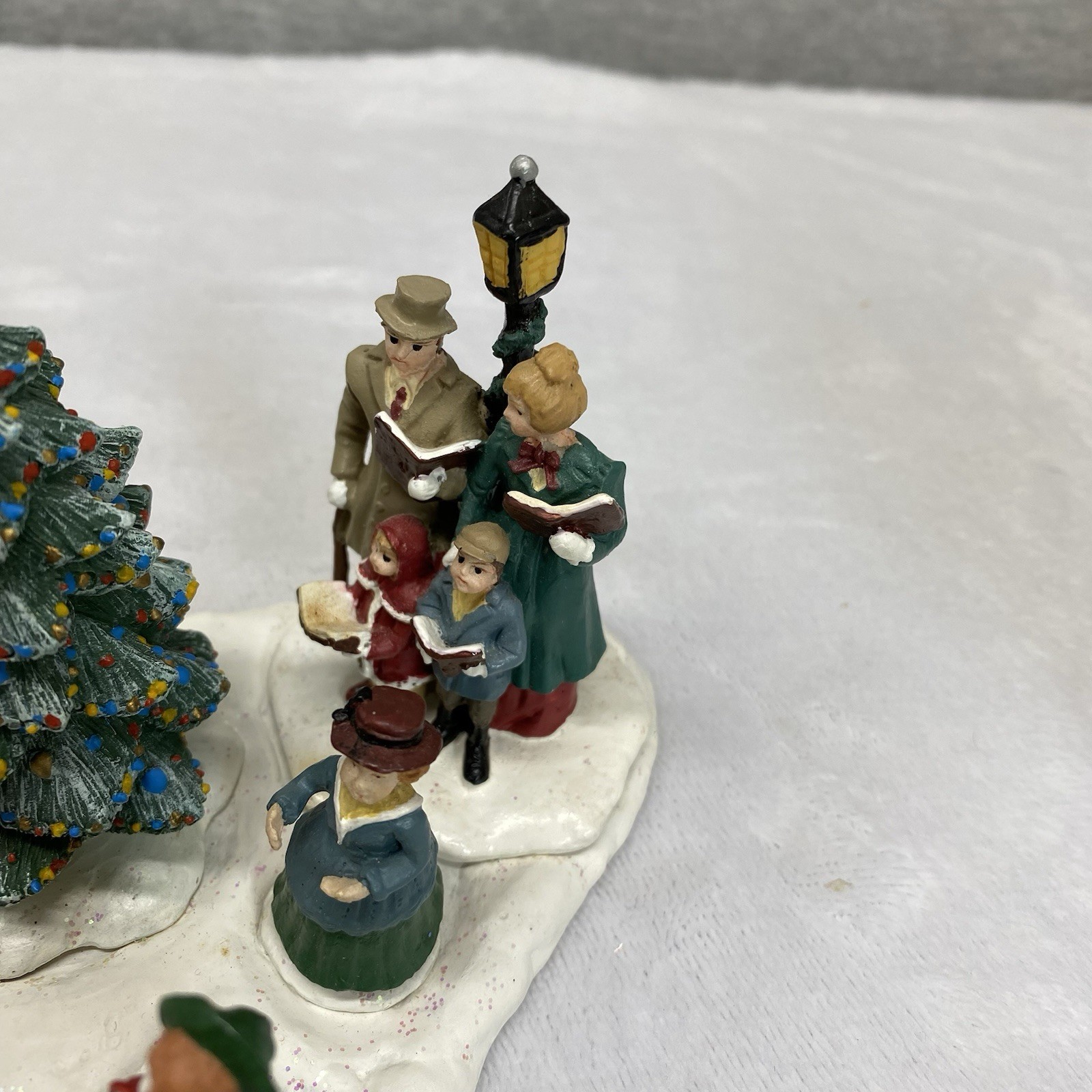 Christmas Village Singing Around Tree Carollers Figurine Accessory Holiday