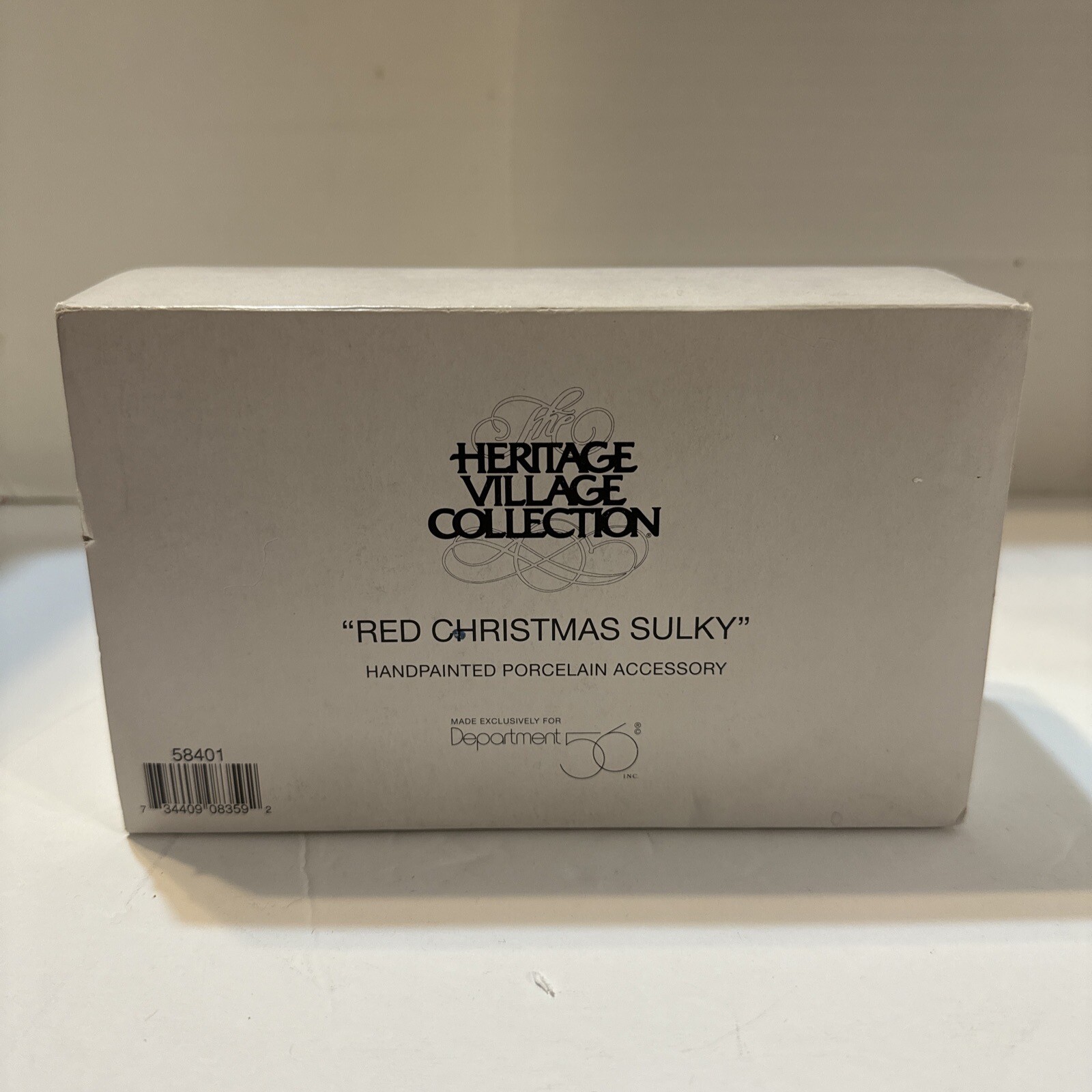 Dept 56 Heritage Village RED CHRISTMAS SULKY 58401 HORSE & WAGON Accessory READ