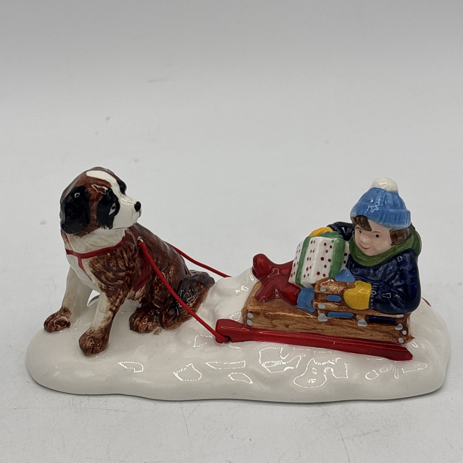 Dept 56 Mush Christmas Village Accessories Snow Village Dog Sled Kids 5474-7