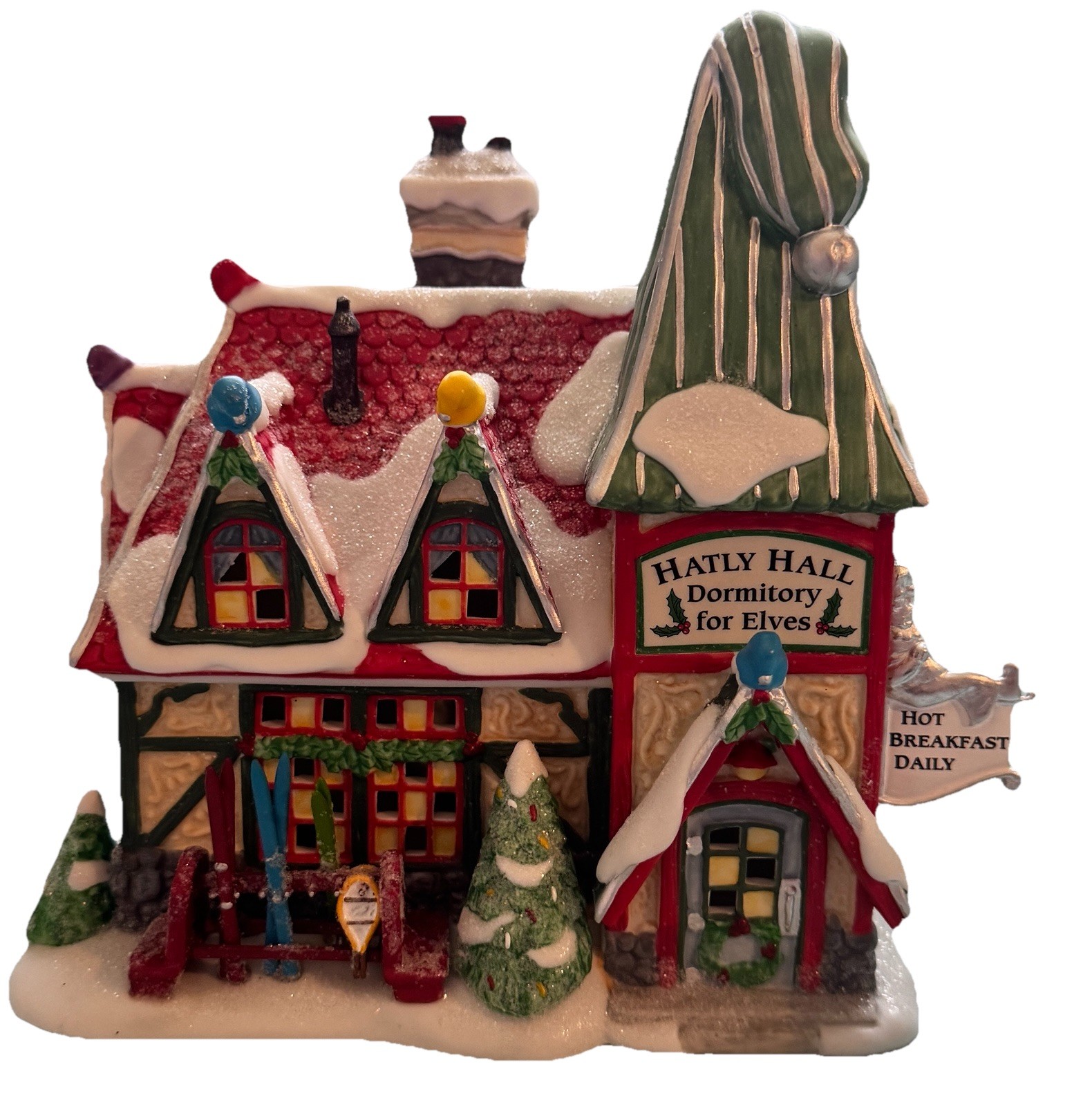 Dept 56 North Pole Series “Hatly Hall” Dormitory For Elves #804440 Brand New
