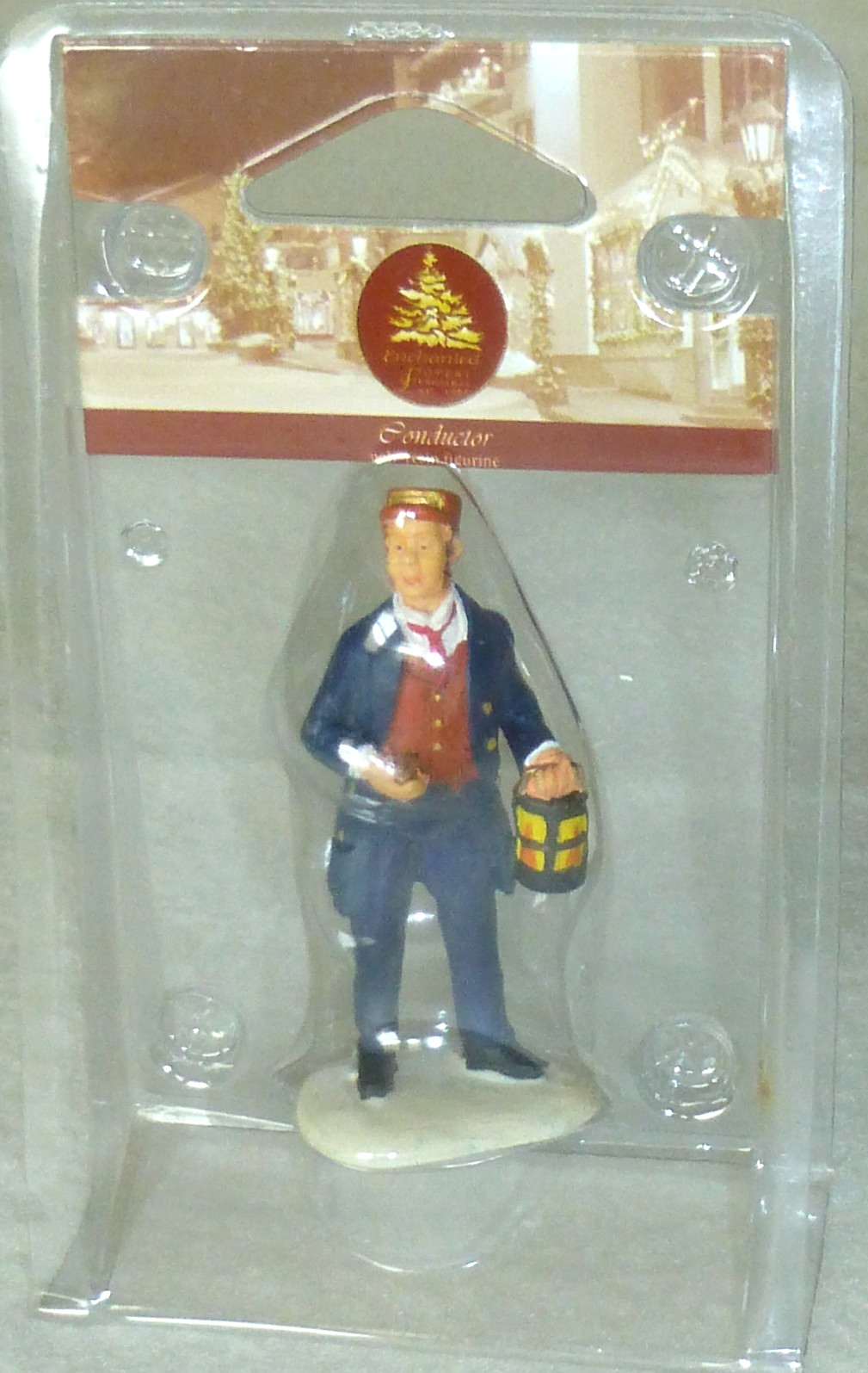 Lemax Train Conductor 02438 Retired Christmas Village Figurine Lantern Sealed