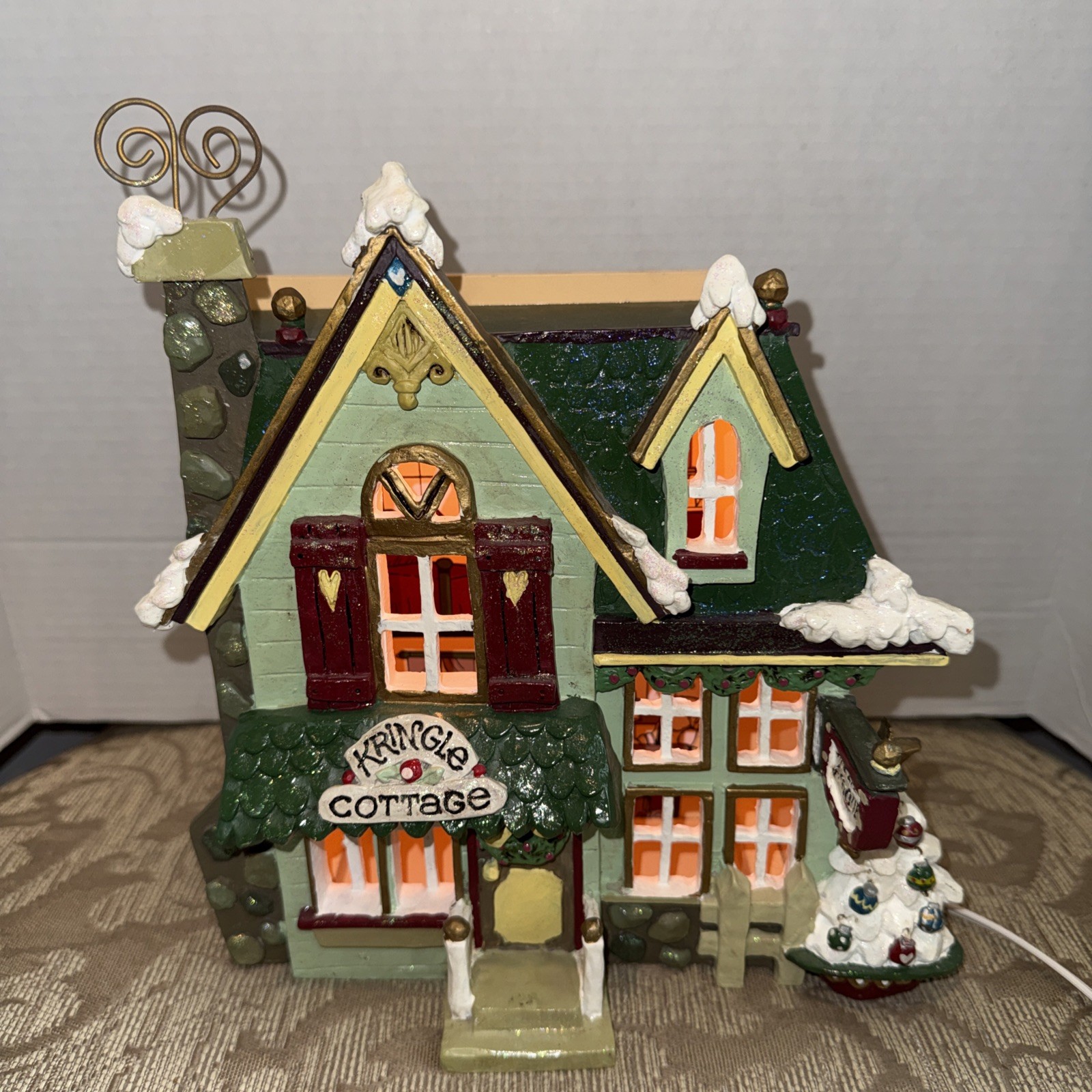 Kurt Adler Snowtown Kringle Light-Up Cottage Pre-Owned Tested Works