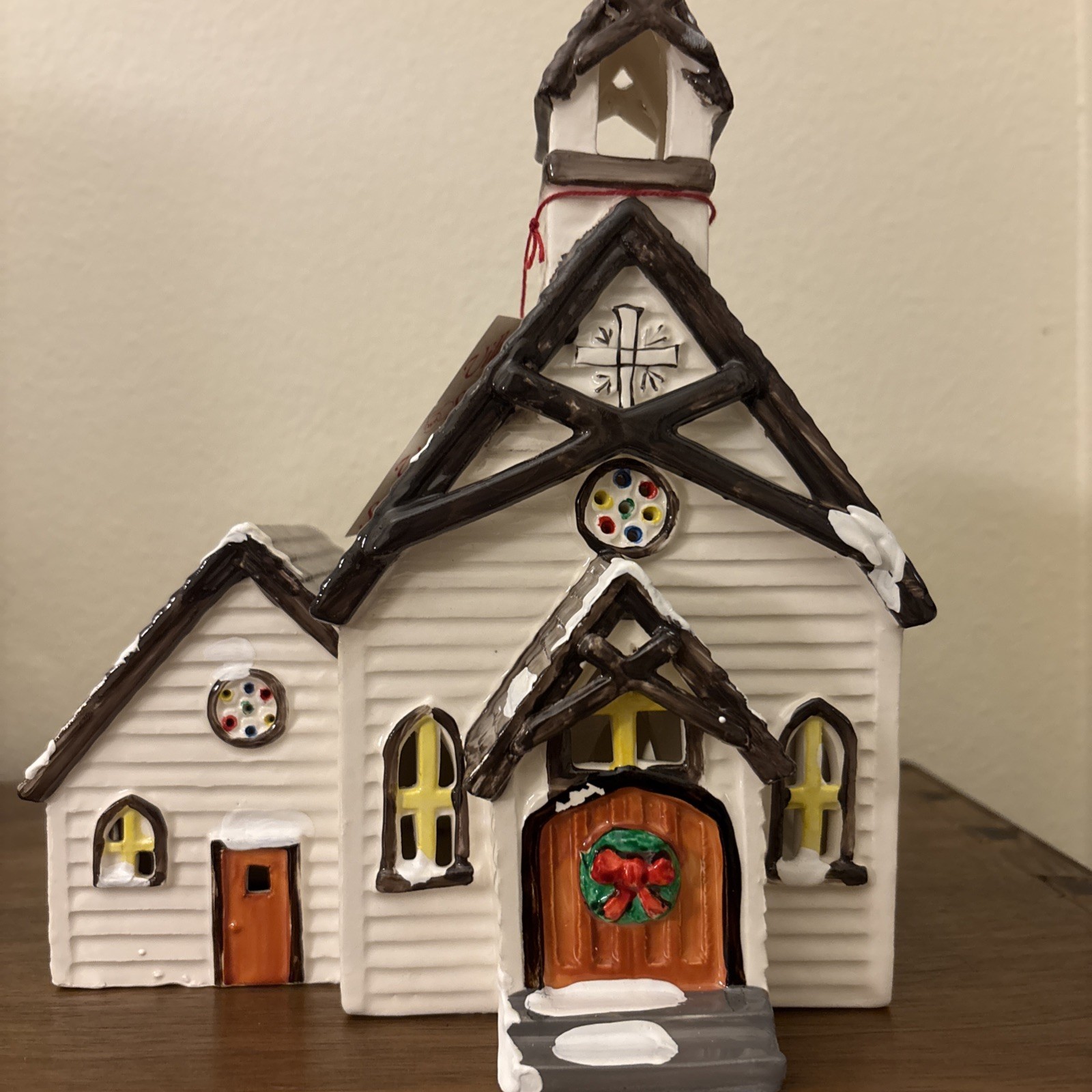 Rare Dept 56 Snow Village Wooden Church #5031-8 (1983-1985)-Excellent