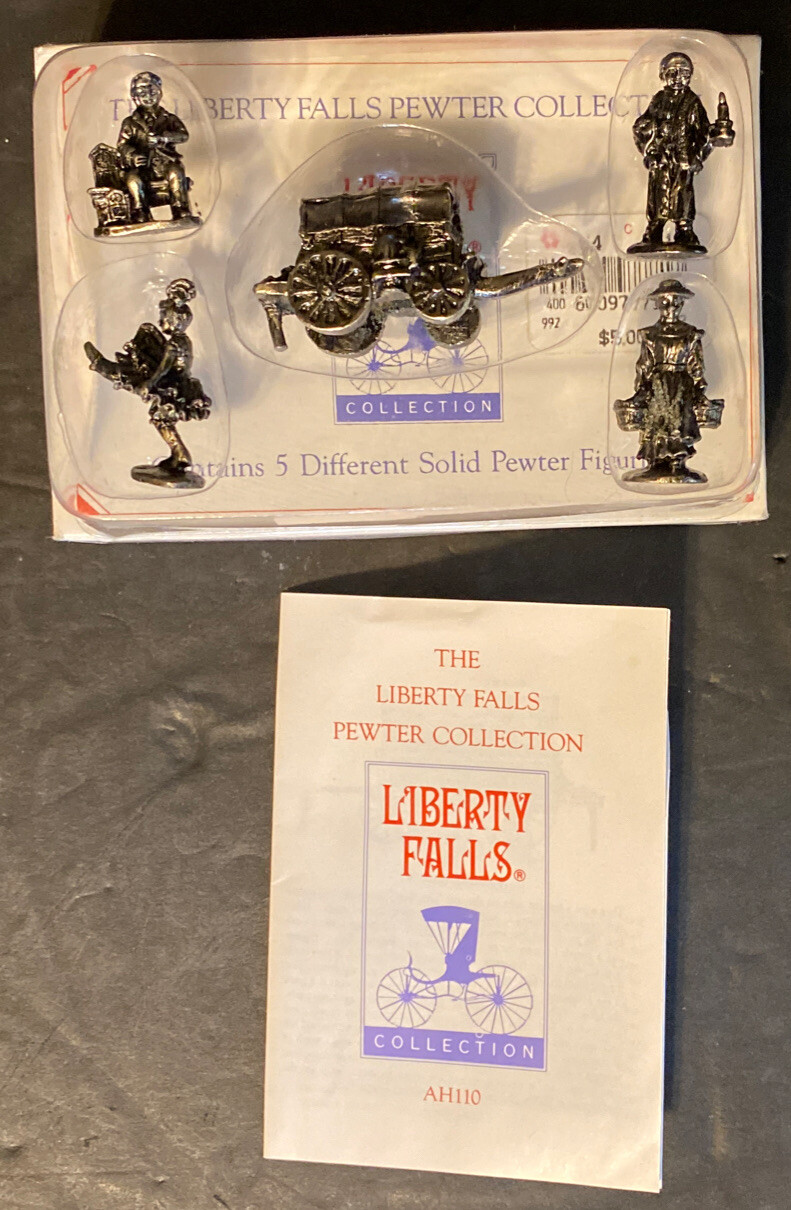 4 BOXES LIBERTY FALLS PEWTER FIGURINES 20 Pieces