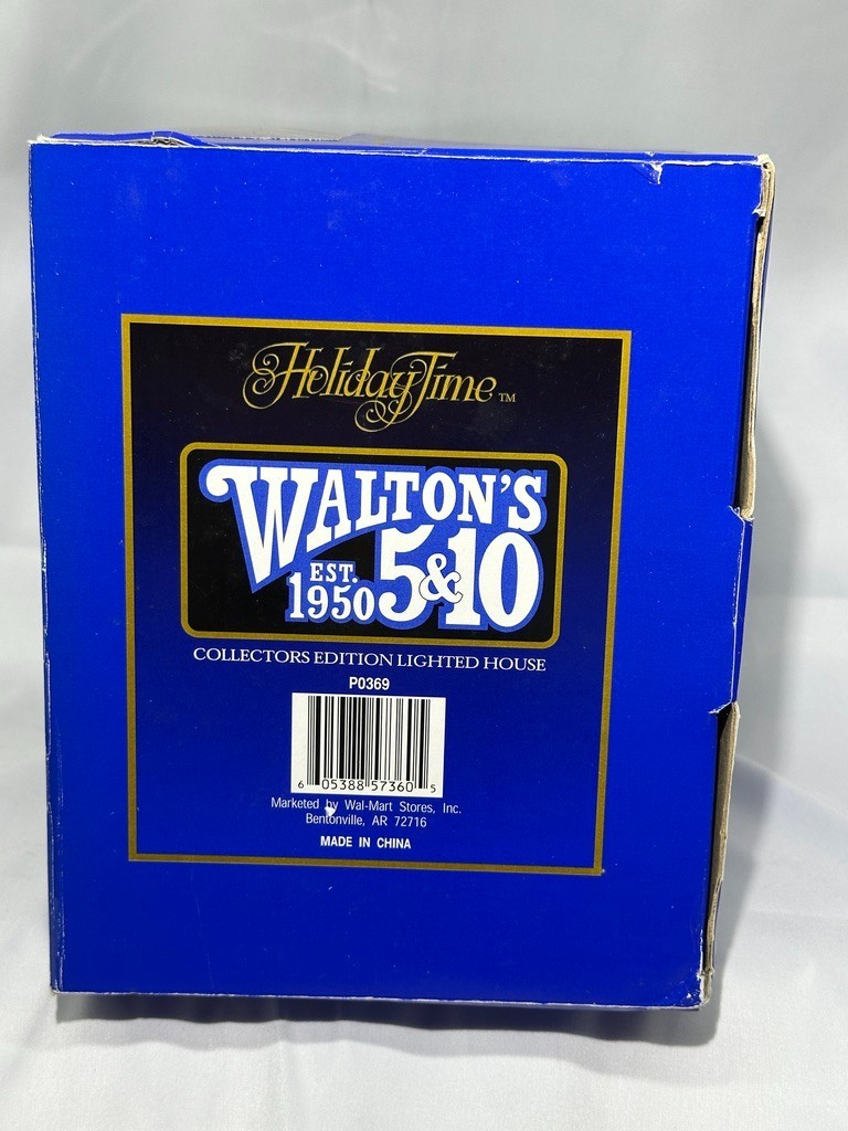 Walton’s 5&10 Collectors Edition Lighted House -P0369, Holiday Time est. 1950