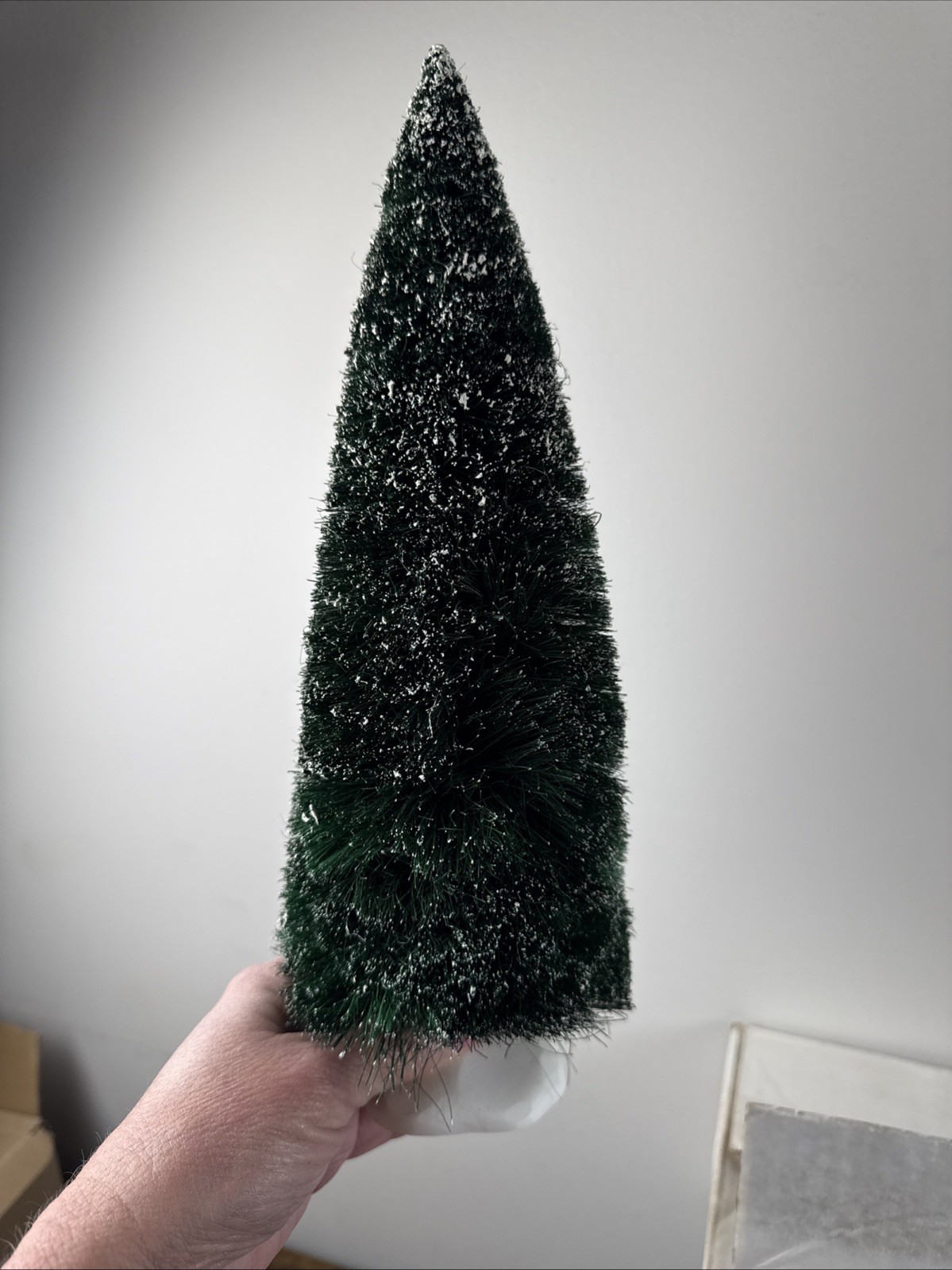 Set Of 4 Department 56 Frosted Topiary Trees Village Christmas 12”