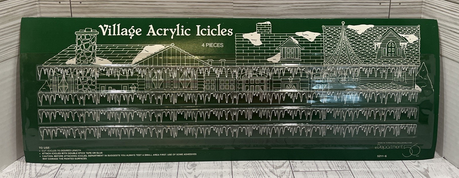Department 56 Vintage Village Acrylic Icicles 4-piece pack 5211-6