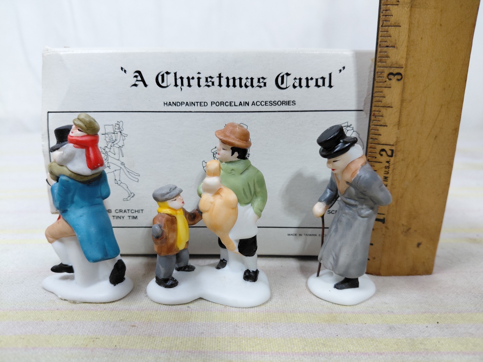 Dept 56 Dickens Village – A Christmas Carol Characters – Bob, Tiny Tim, Scrooge