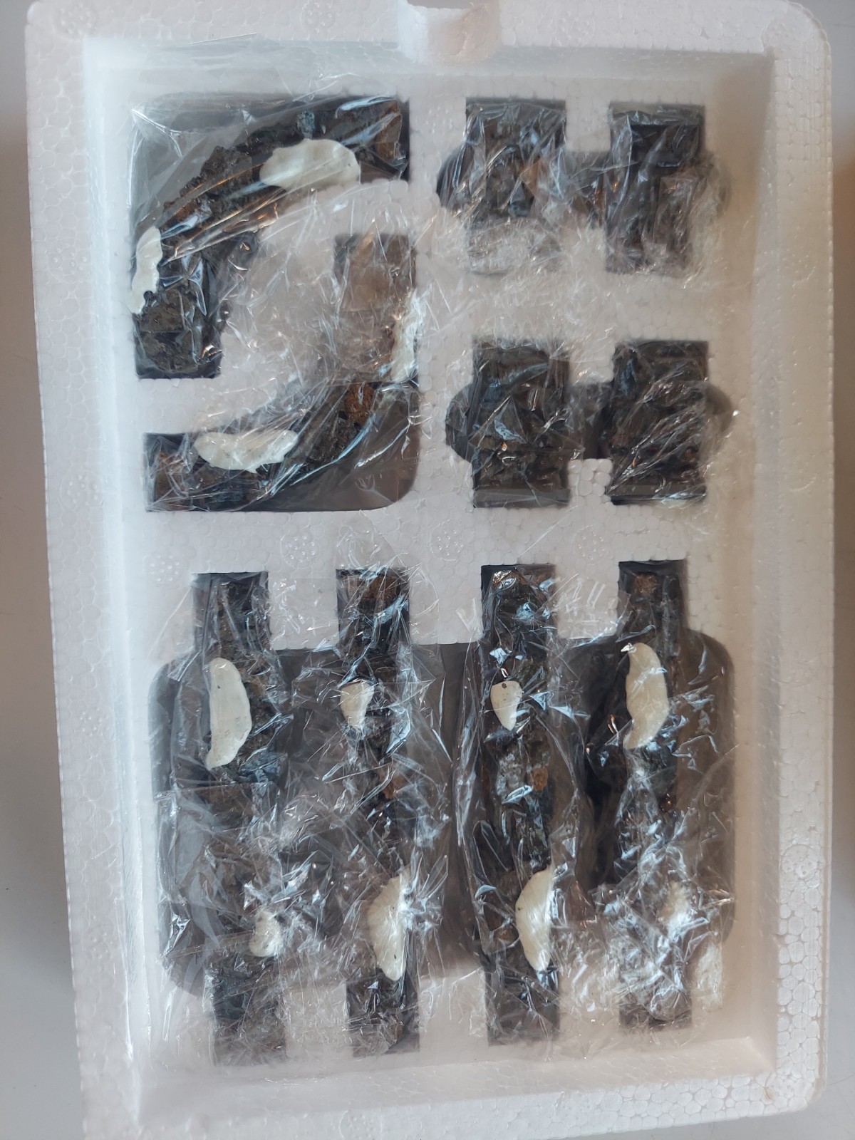Vtg Lemax Poly-resin Colonial Stone Wall 10 Piece NOS Enchanted Forest 2003